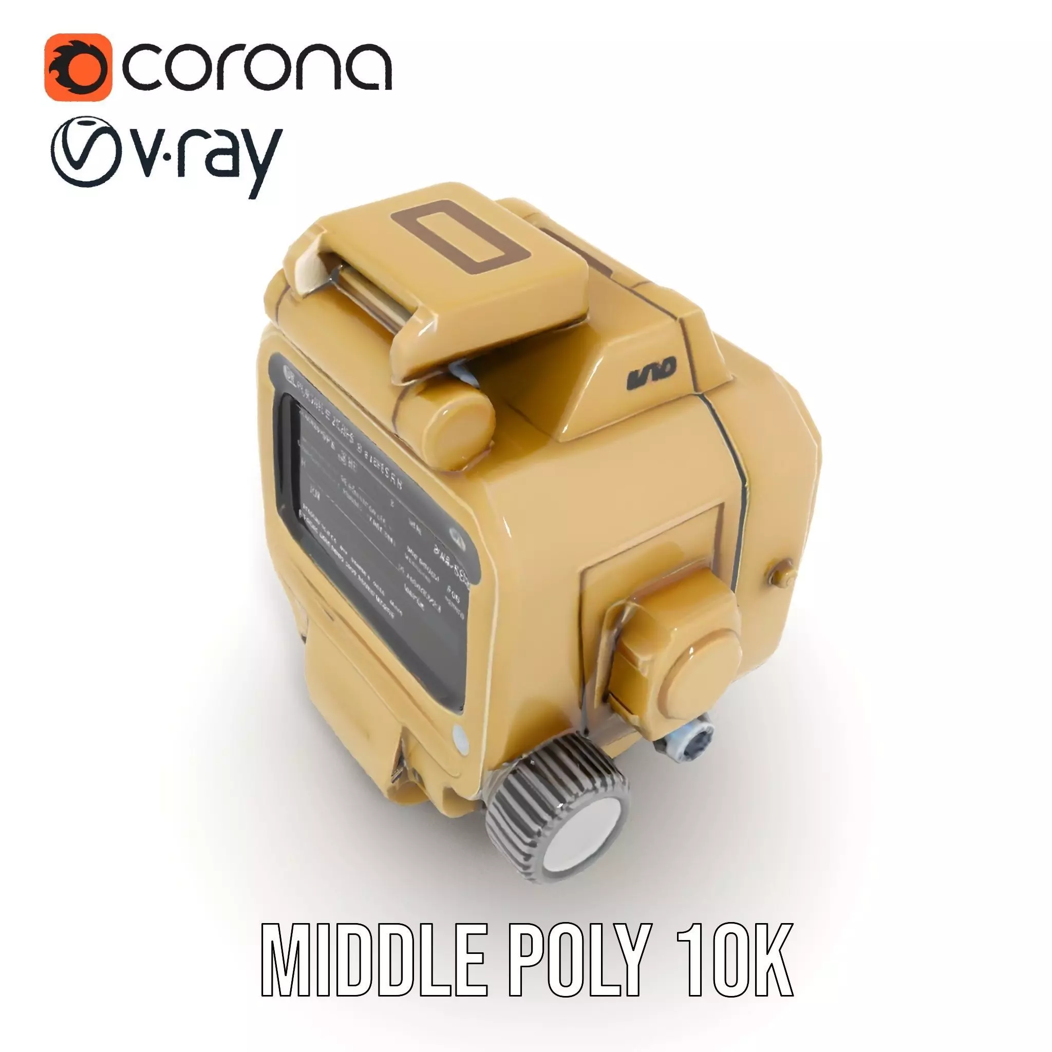 Retro Futuristic Device Display Model Pack Low-poly 3D model_11