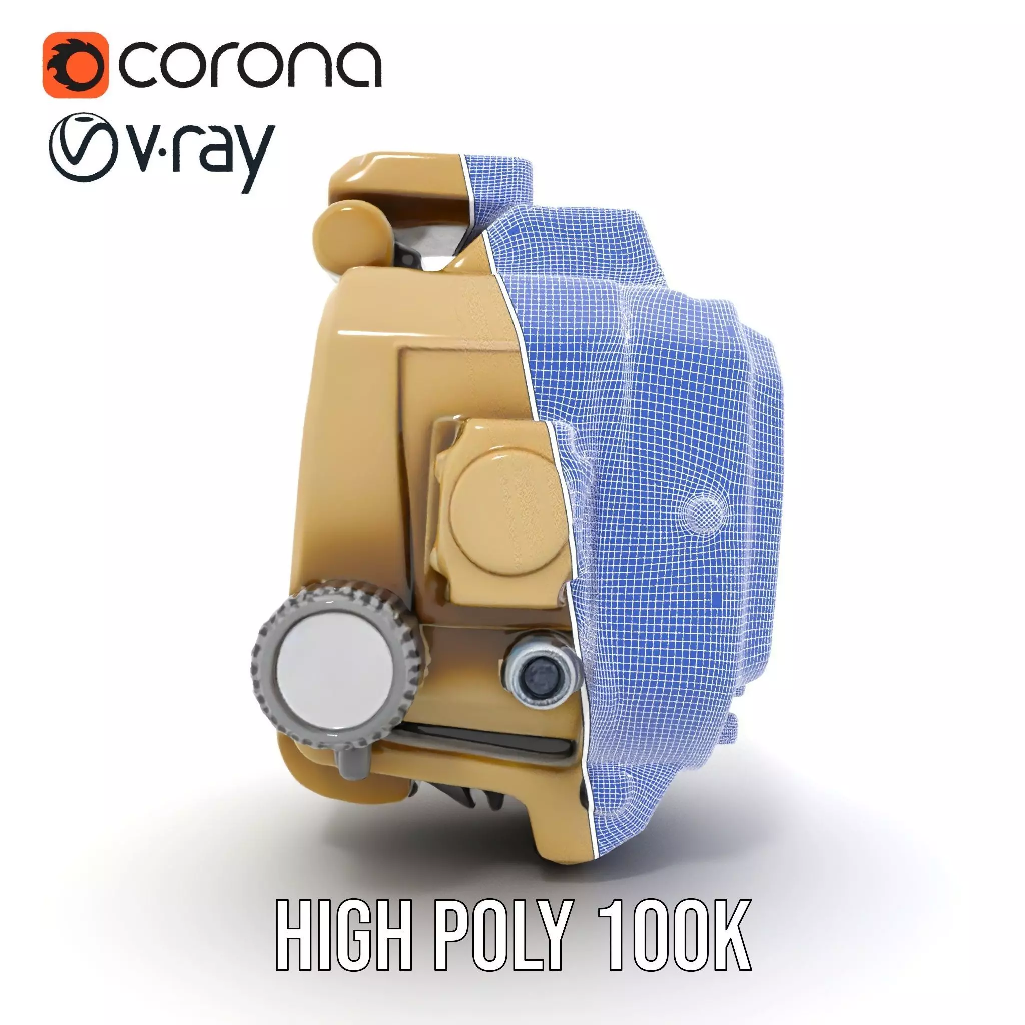 Retro Futuristic Device Display Model Pack Low-poly 3D model_33