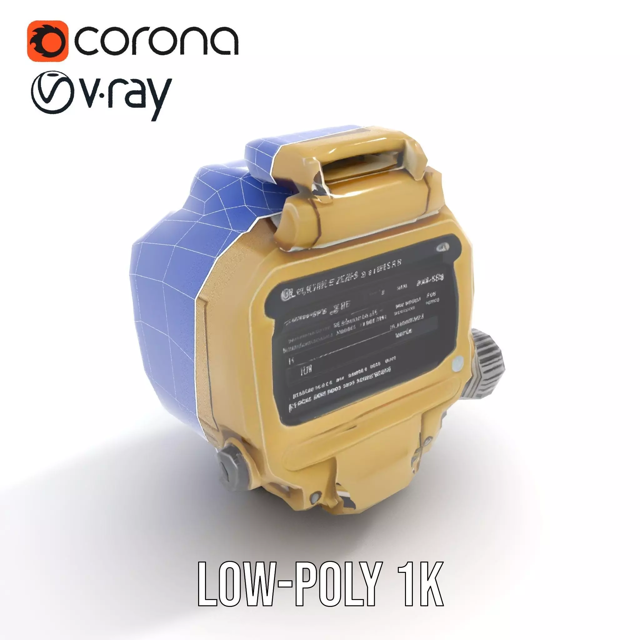 Retro Futuristic Device Display Model Pack Low-poly 3D model_14