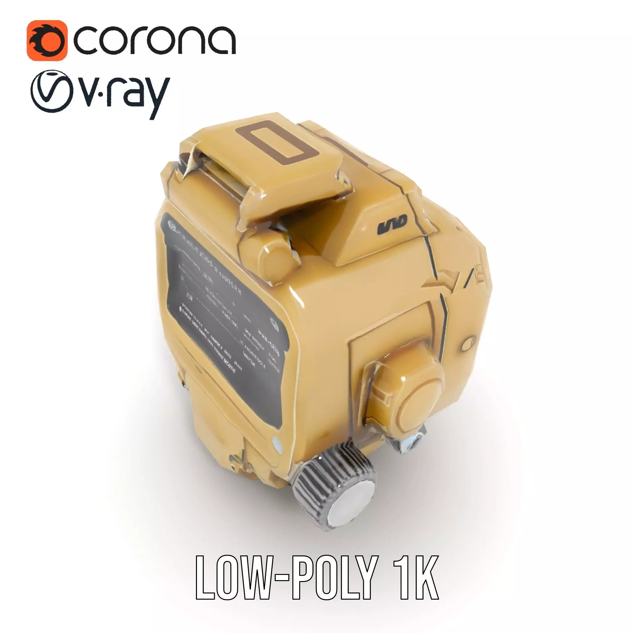 Retro Futuristic Device Display Model Pack Low-poly 3D model_18