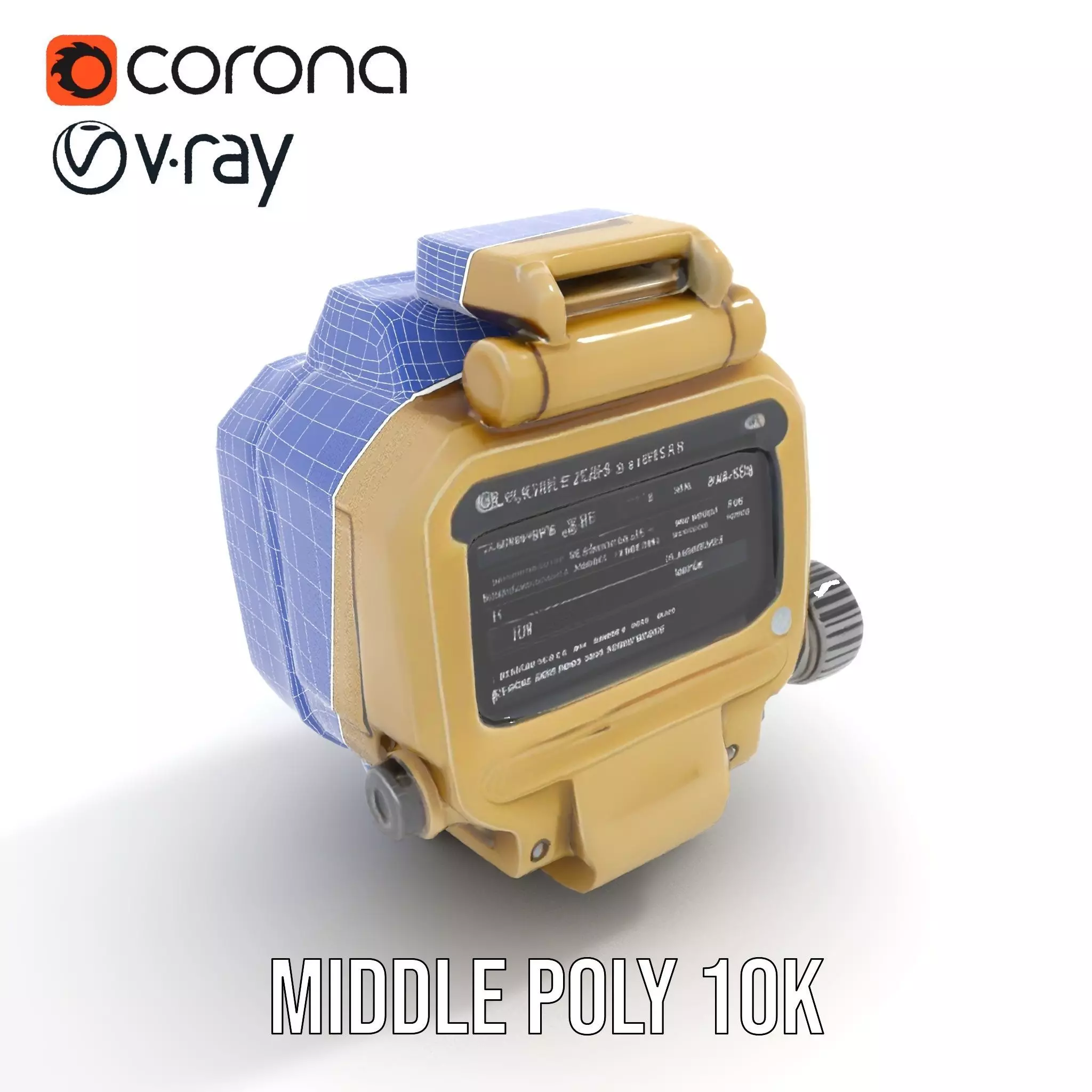 Retro Futuristic Device Display Model Pack Low-poly 3D model_15