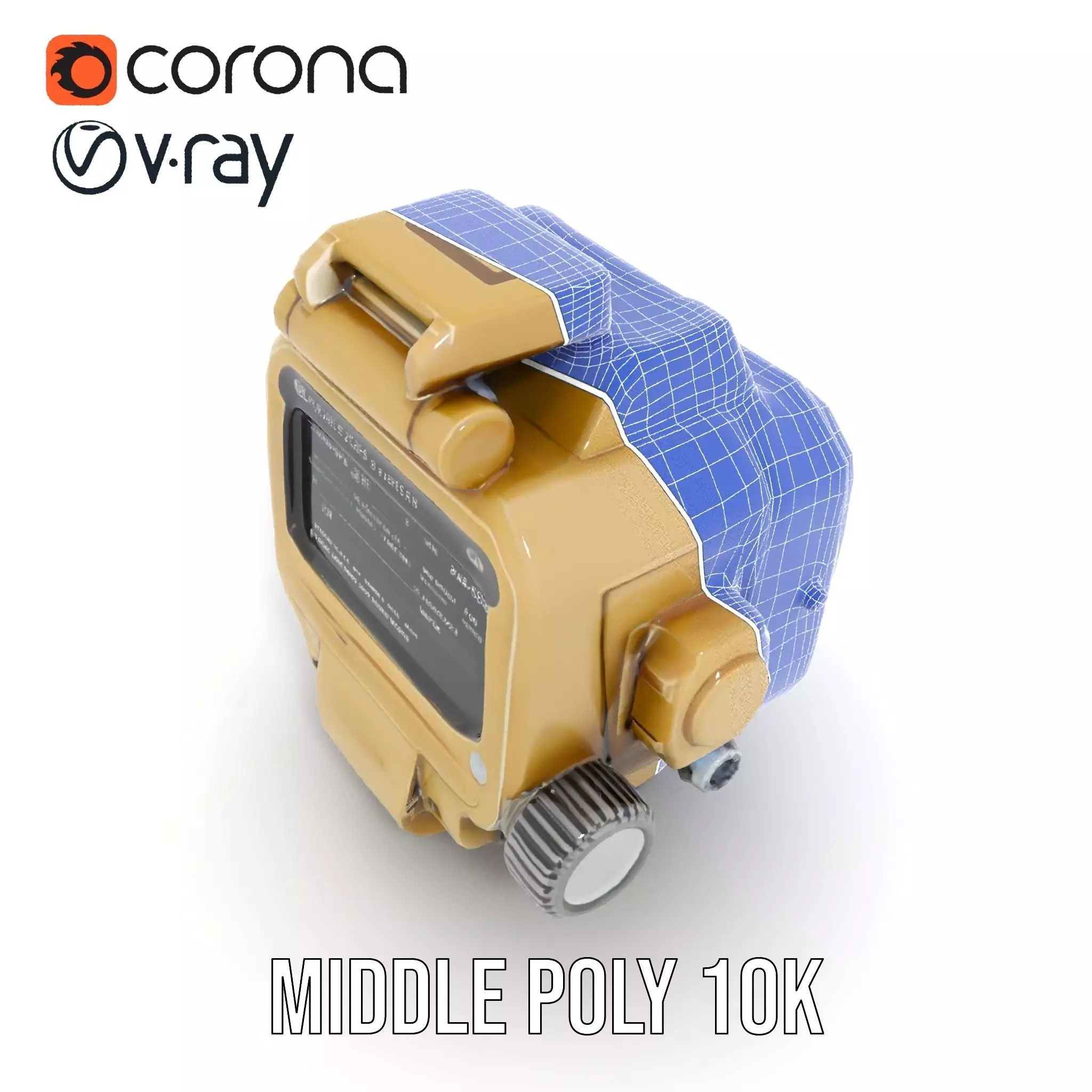 Retro Futuristic Device Display Model Pack Low-poly 3D model_20