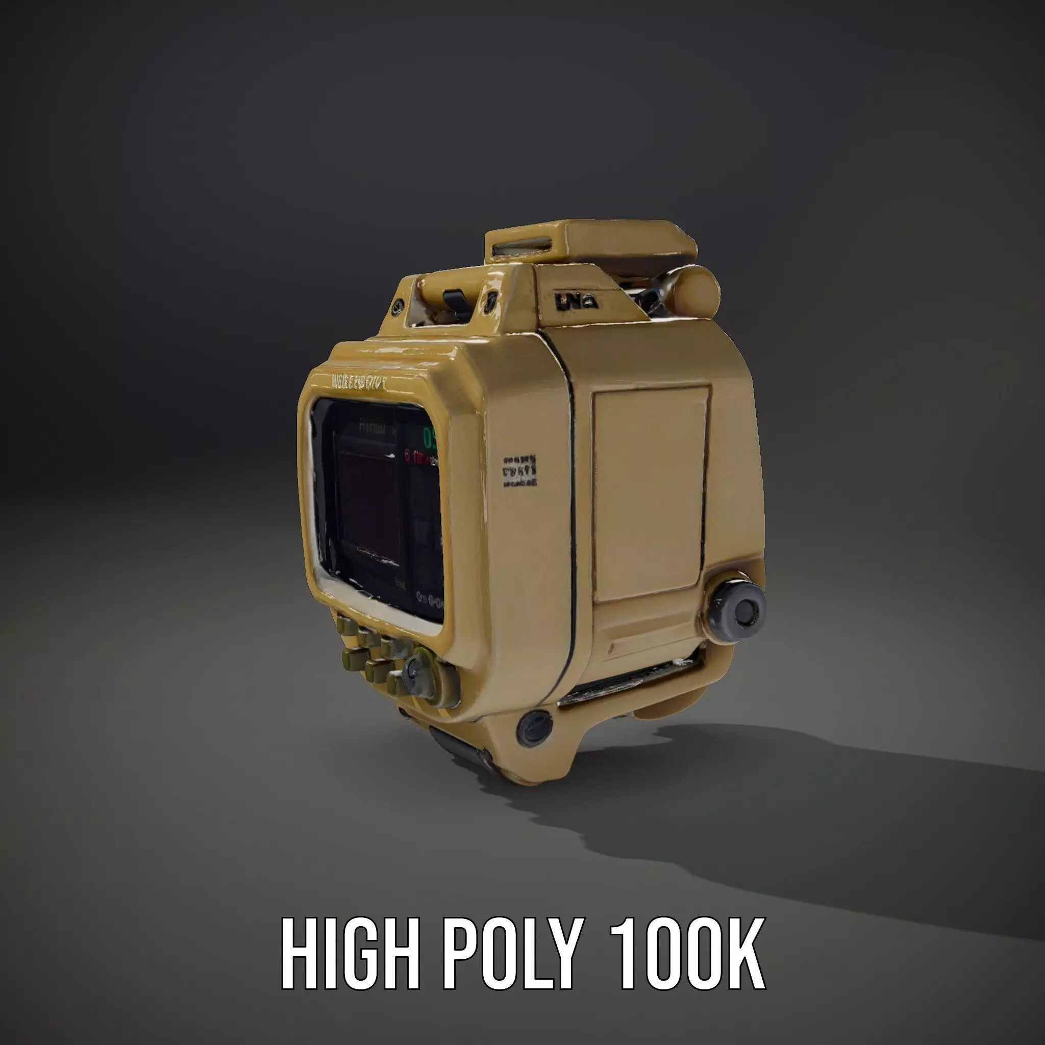 Retro Futuristic Device Display Model Pack Low-poly 3D model_8