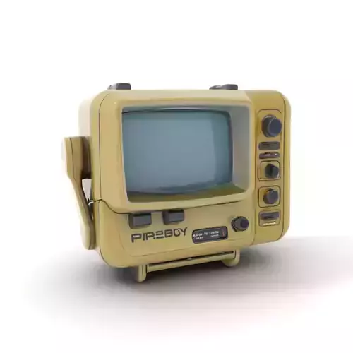 Retro Portable Television Model Pack Low-poly 3D model
