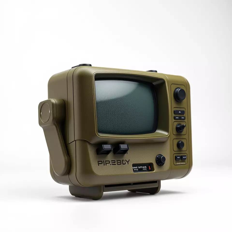 Retro Portable Television Model Pack Low-poly 3D model_2