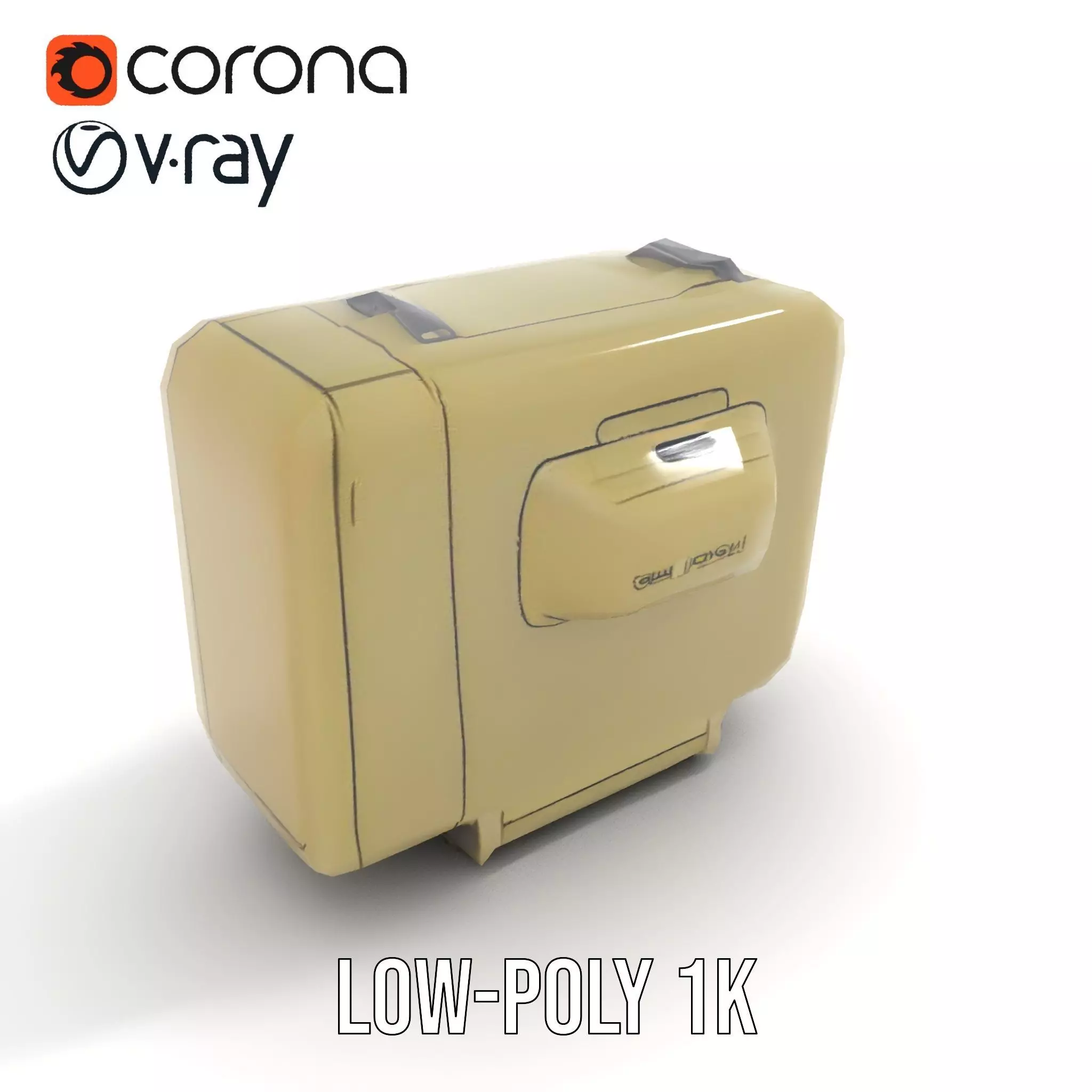 Retro Portable Television Model Pack Low-poly 3D model_7
