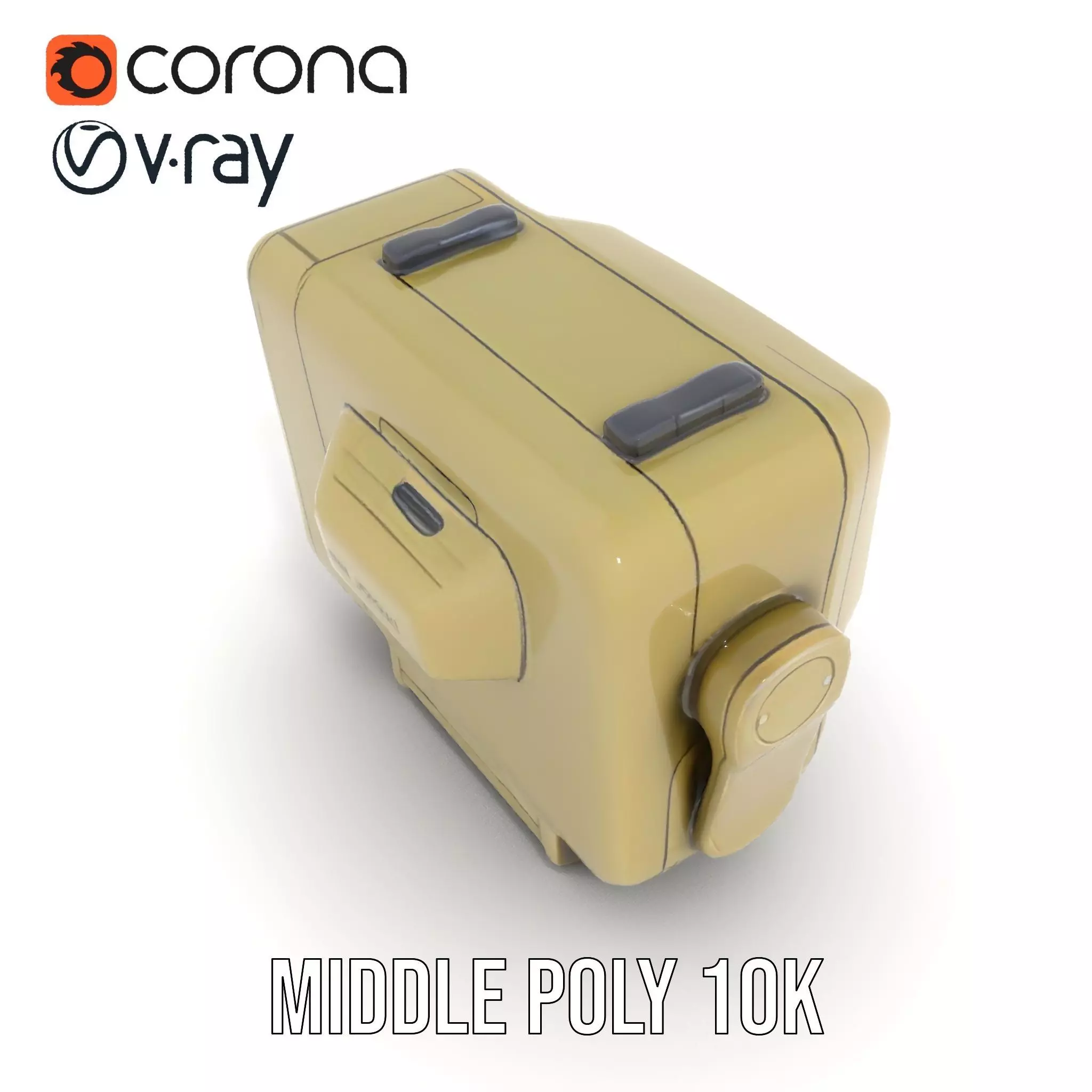 Retro Portable Television Model Pack Low-poly 3D model_13