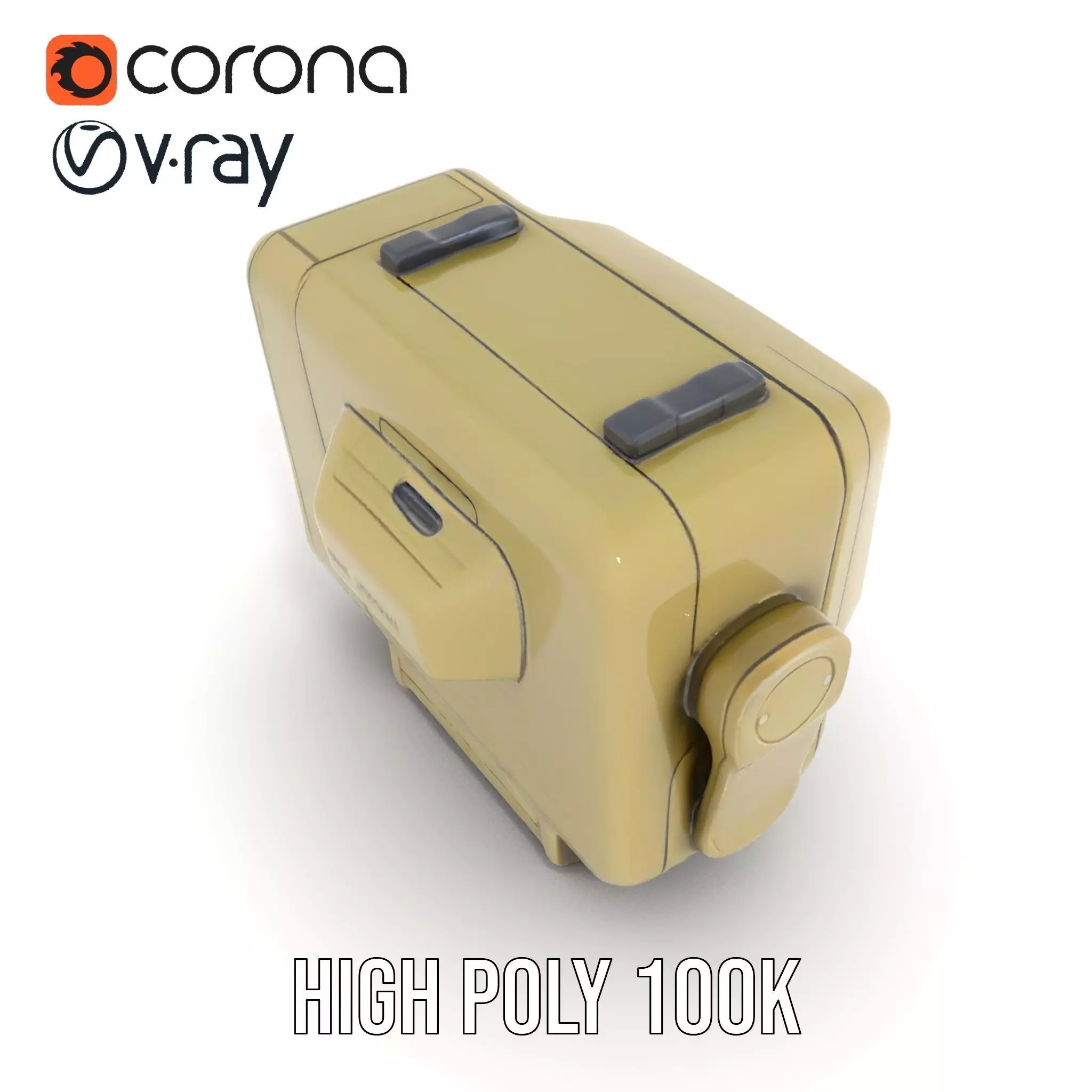 Retro Portable Television Model Pack Low-poly 3D model_29