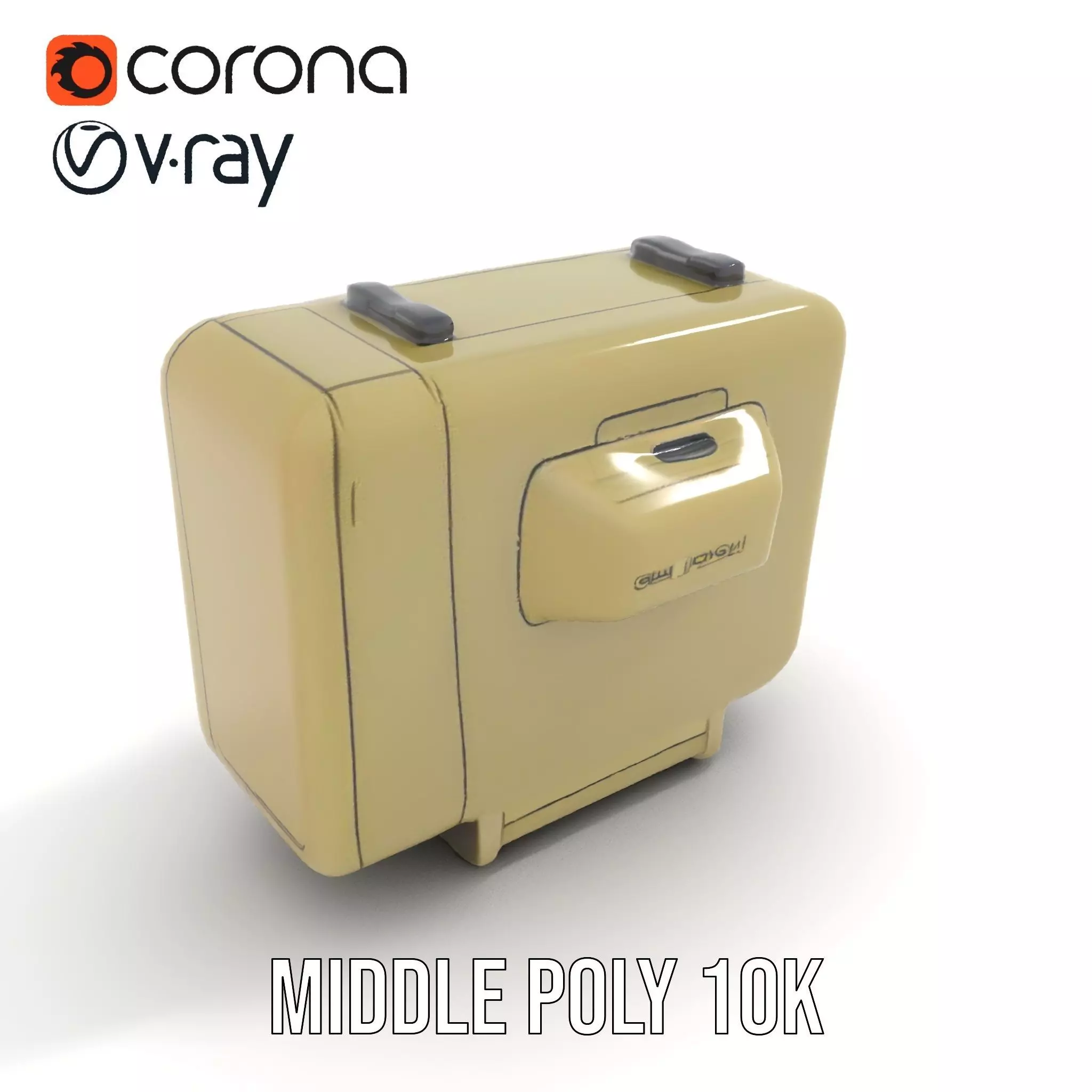 Retro Portable Television Model Pack Low-poly 3D model_5