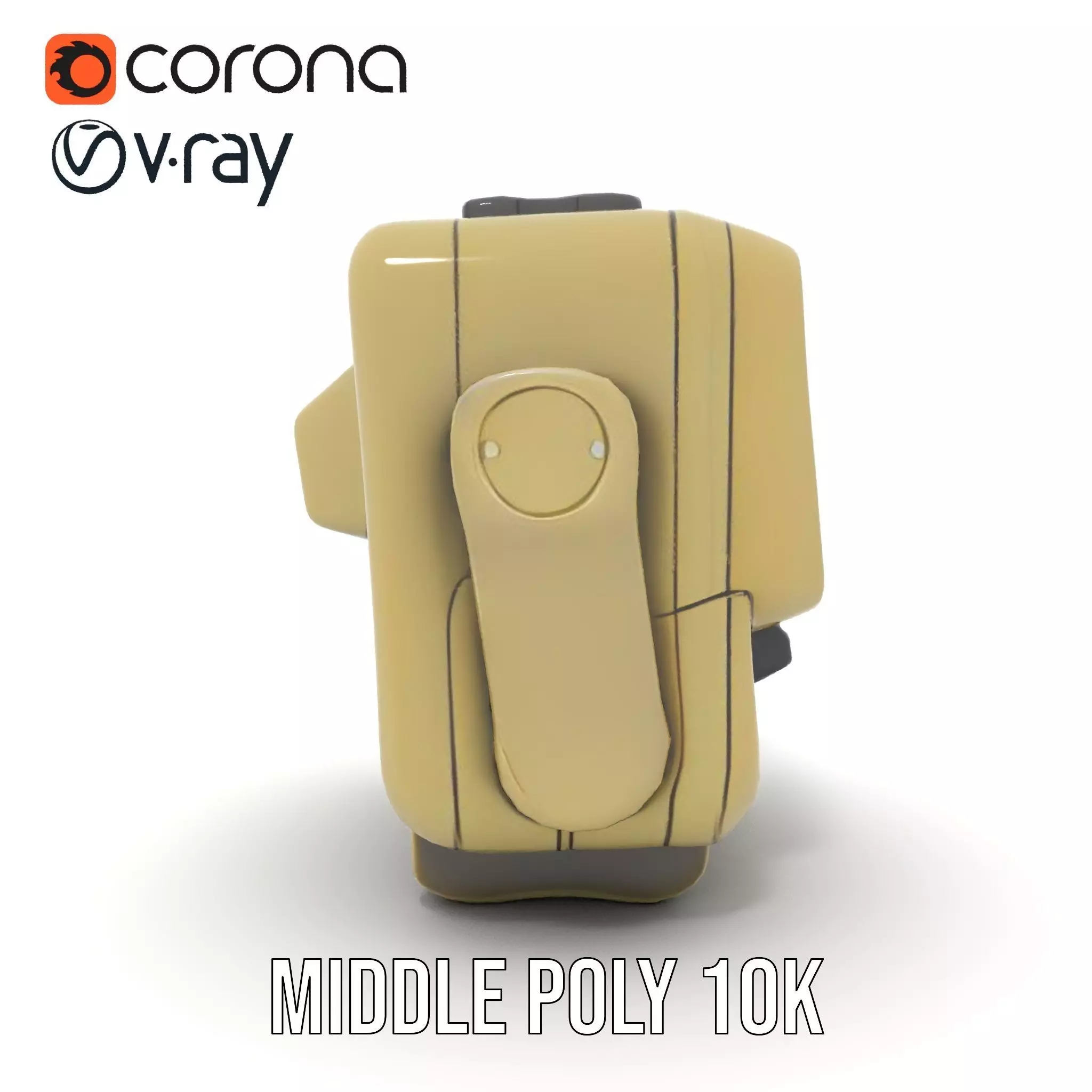 Retro Portable Television Model Pack Low-poly 3D model_21