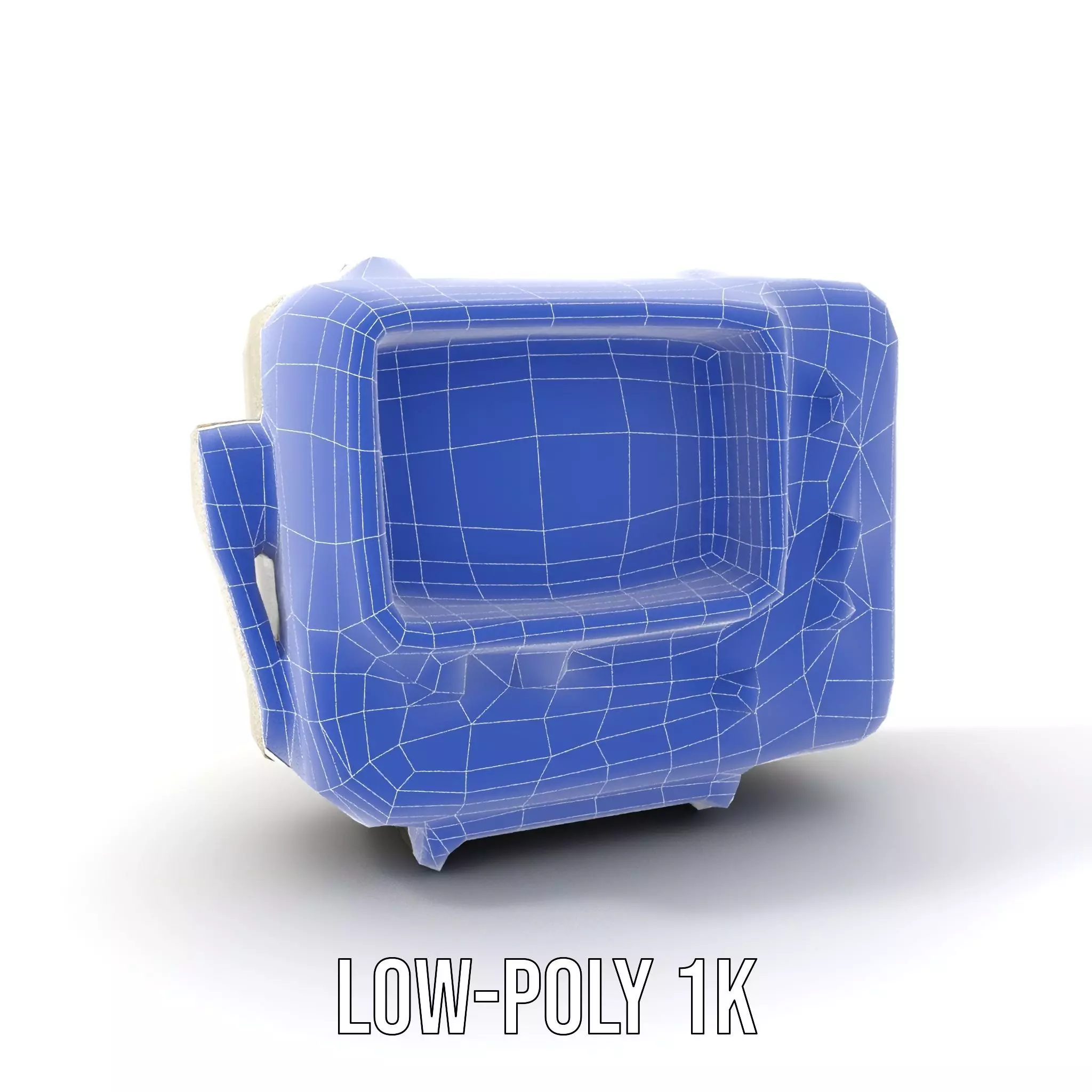 Retro Portable Television Model Pack Low-poly 3D model_19