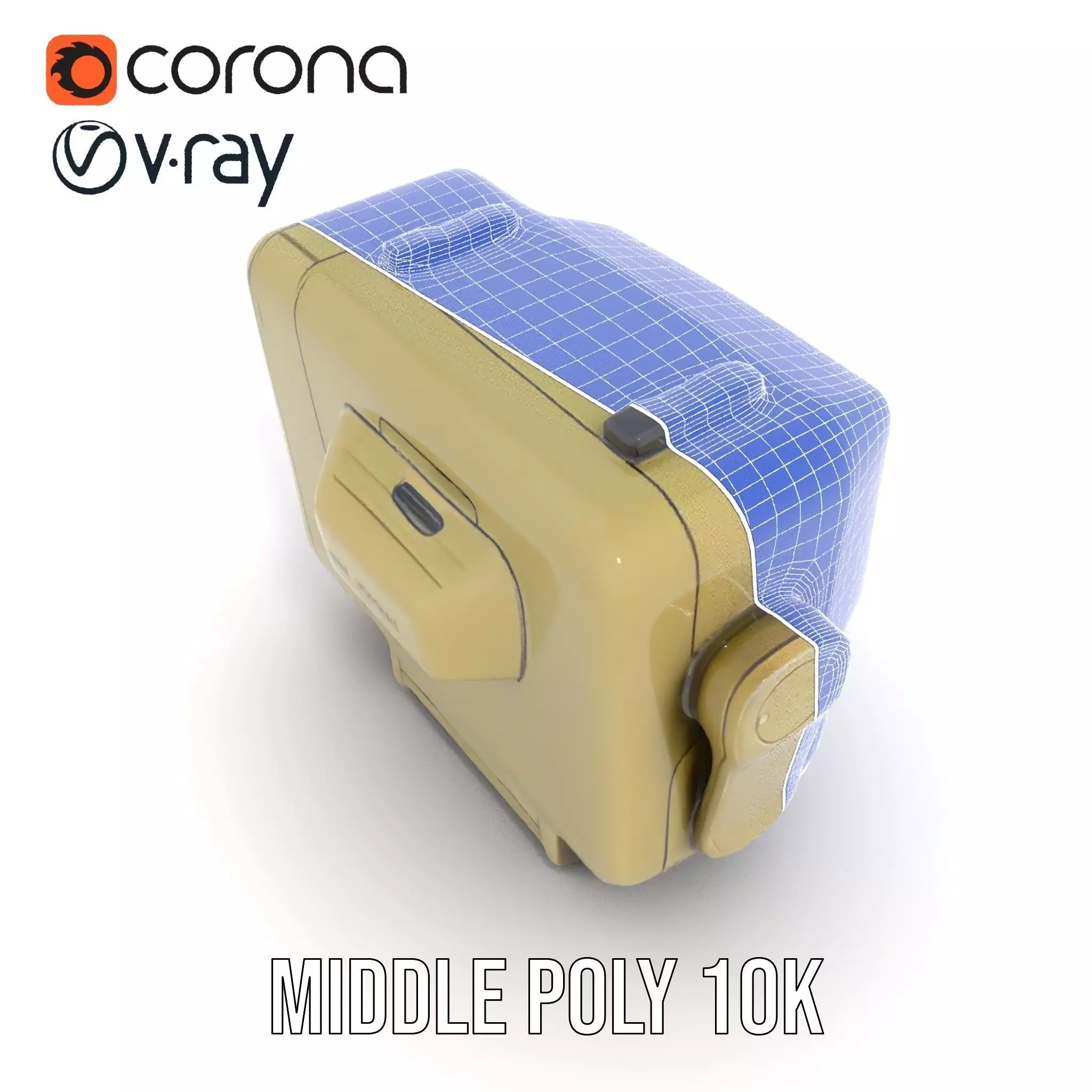 Retro Portable Television Model Pack Low-poly 3D model_24