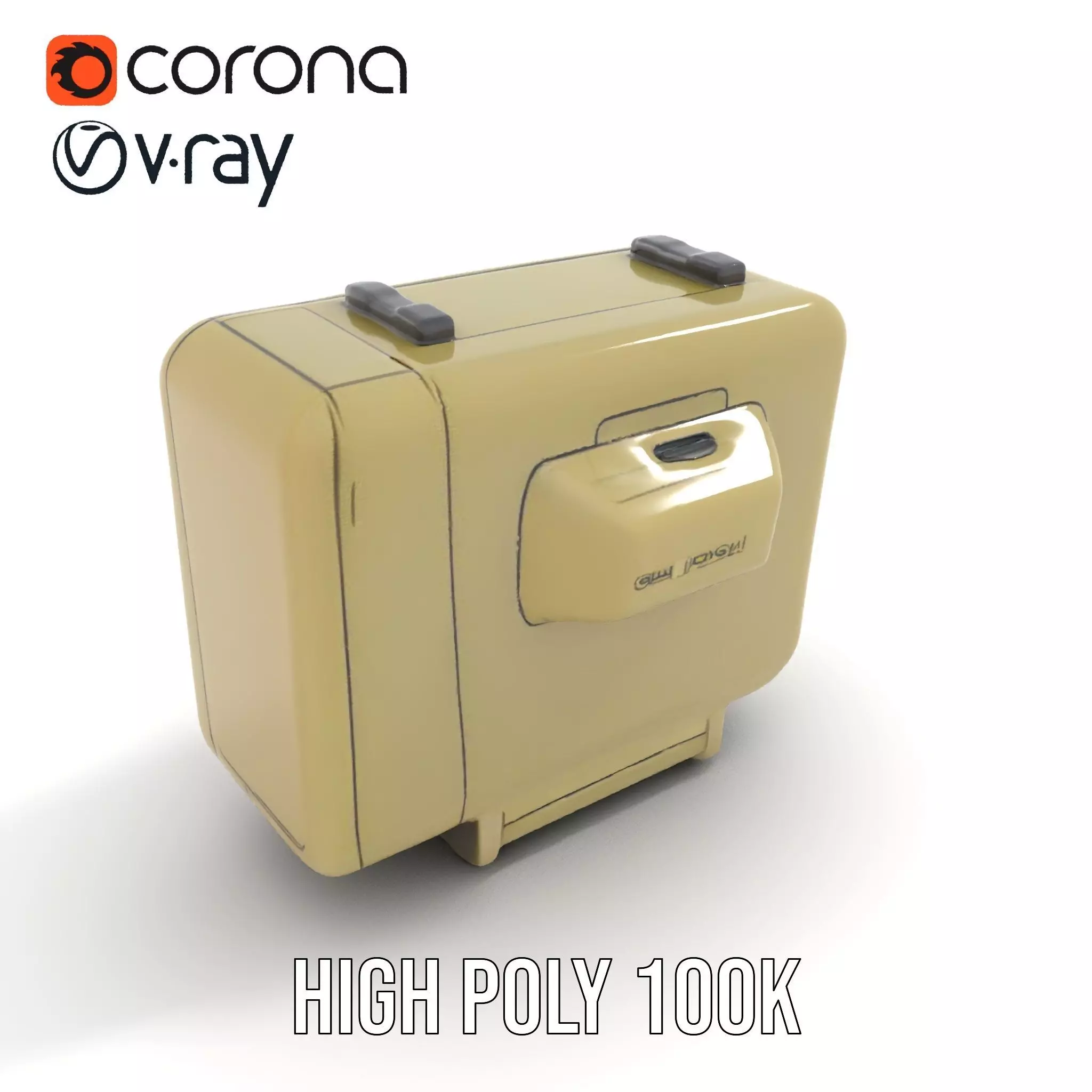 Retro Portable Television Model Pack Low-poly 3D model_20