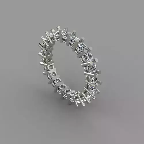 3mm round engagement ring 3D print model