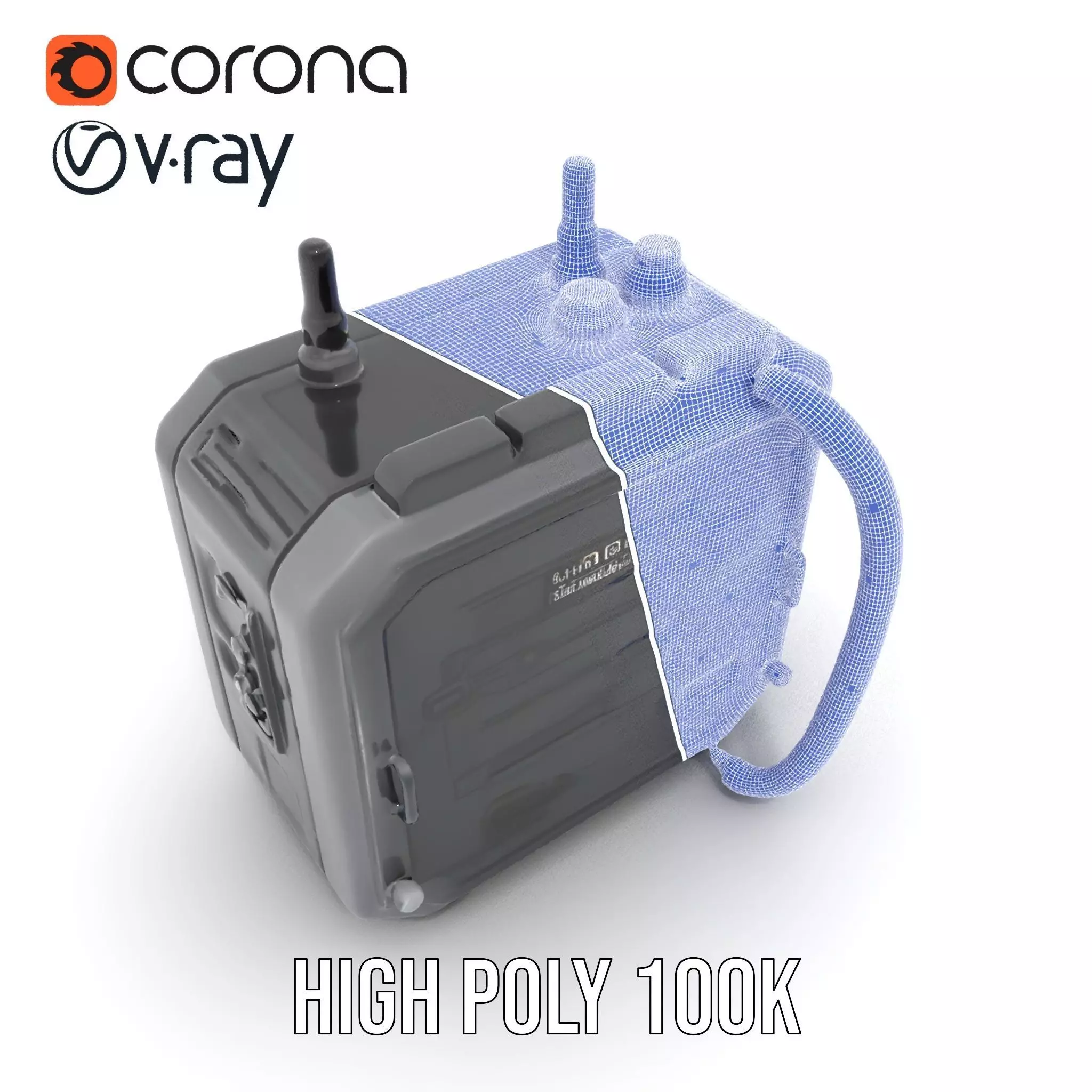 Retro Military Tactical Device Model Pack Low-poly 3D model_29