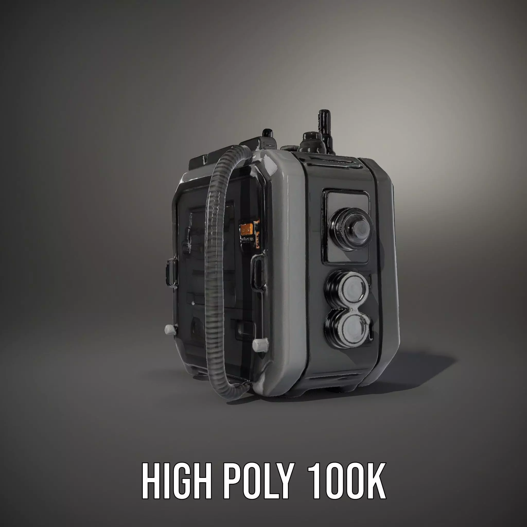 Retro Military Tactical Device Model Pack Low-poly 3D model_11