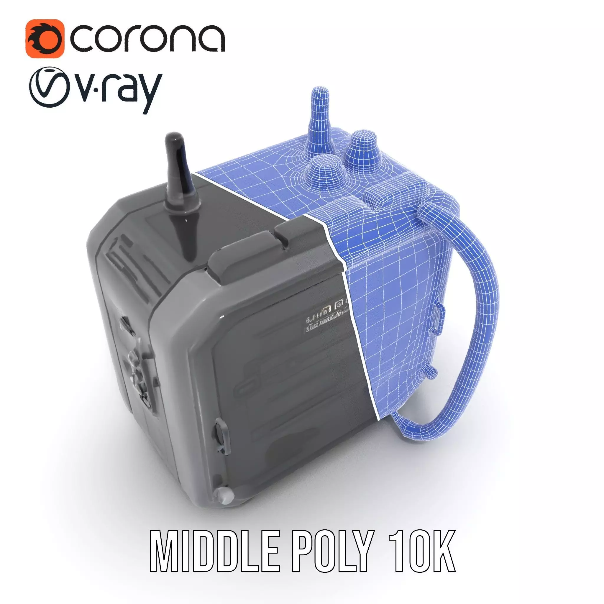 Retro Military Tactical Device Model Pack Low-poly 3D model_27