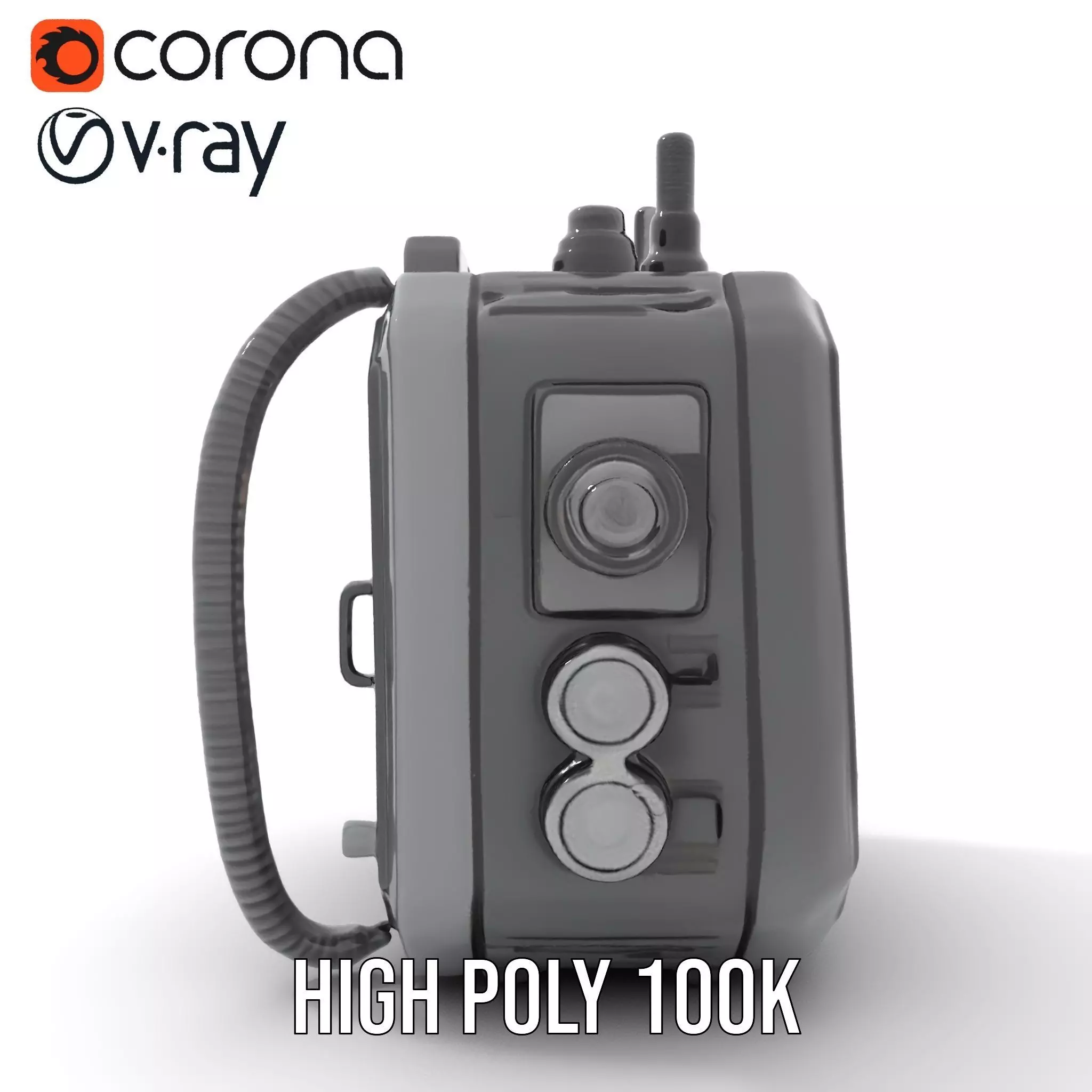 Retro Military Tactical Device Model Pack Low-poly 3D model_33