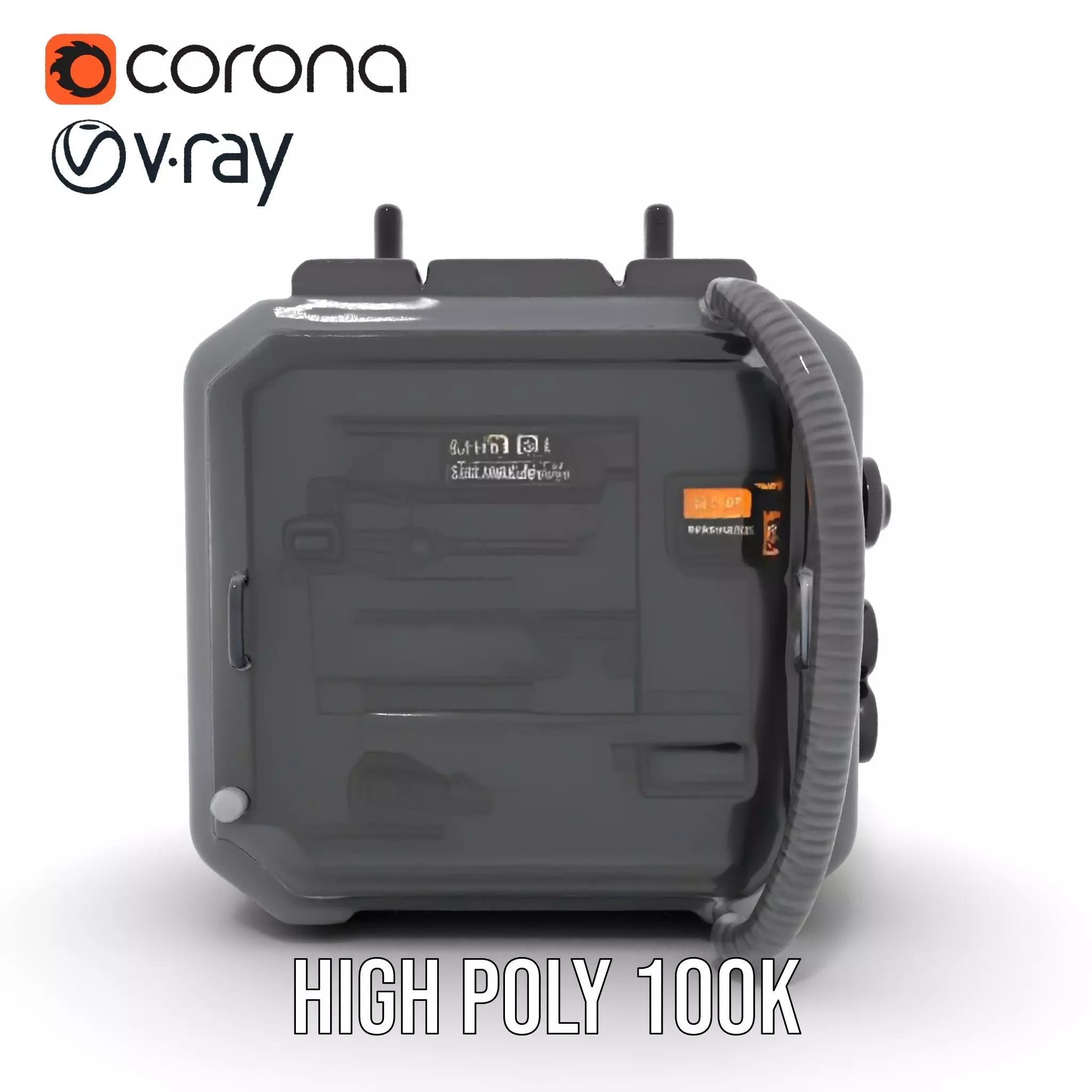 Retro Military Tactical Device Model Pack Low-poly 3D model_26