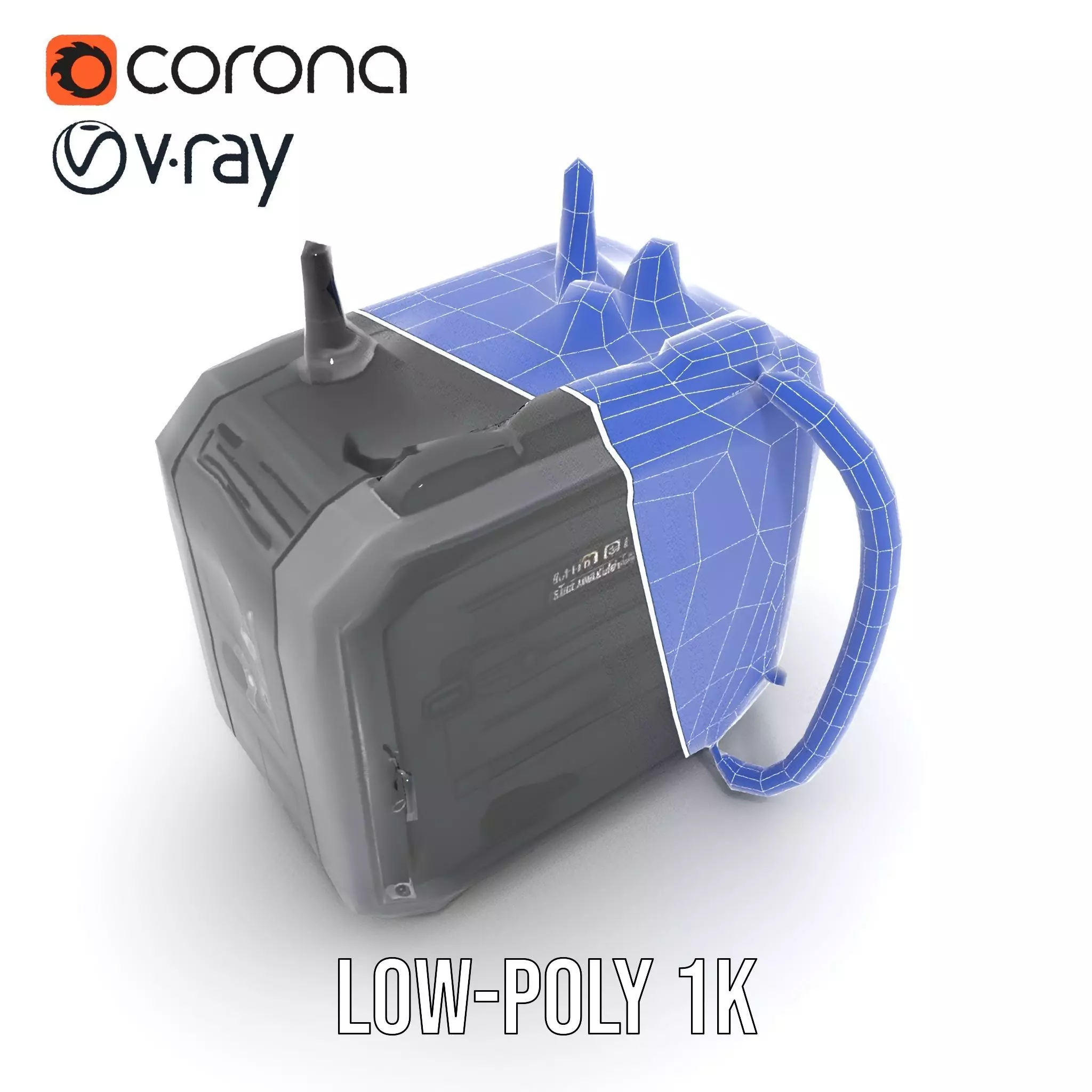 Retro Military Tactical Device Model Pack Low-poly 3D model_18