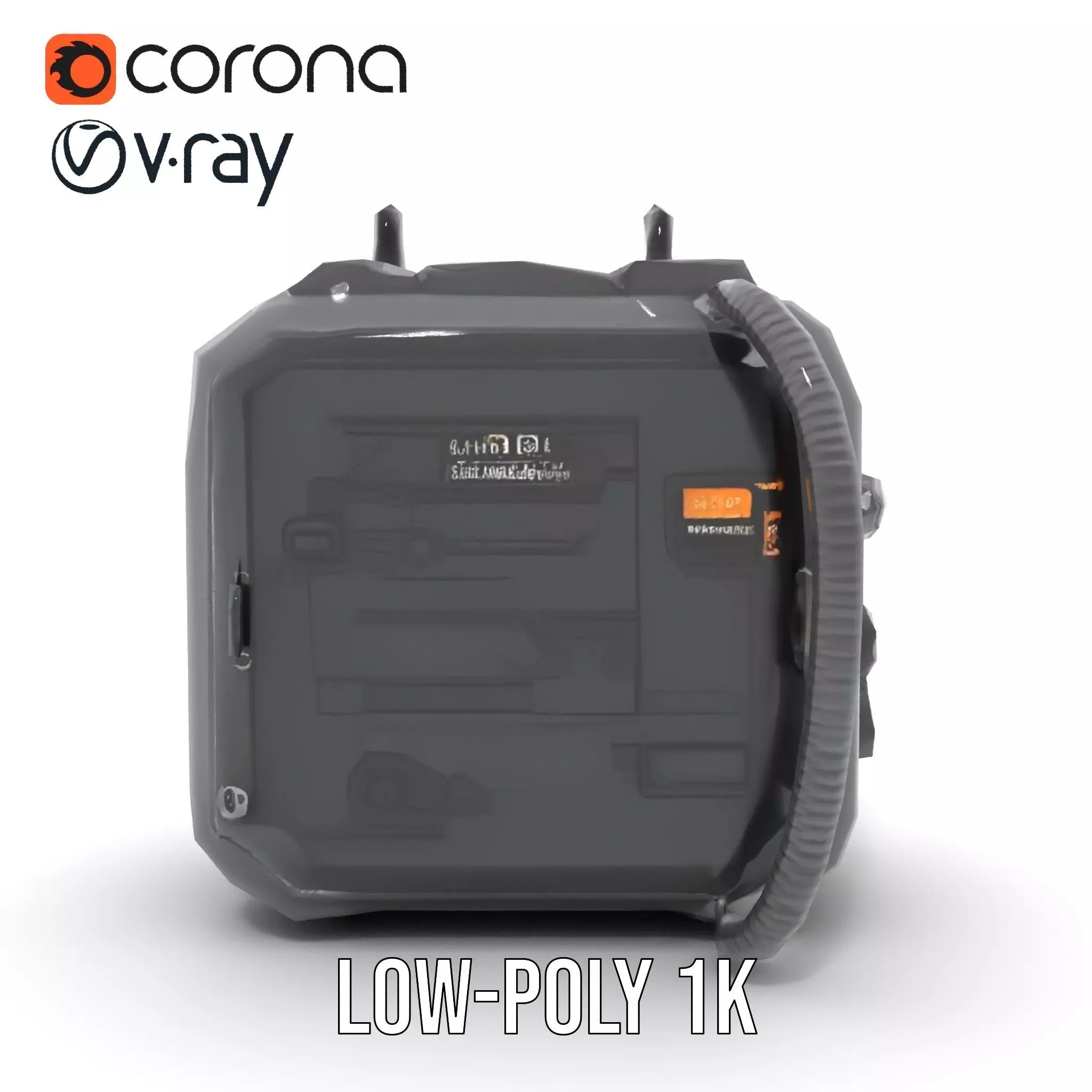 Retro Military Tactical Device Model Pack Low-poly 3D model_23