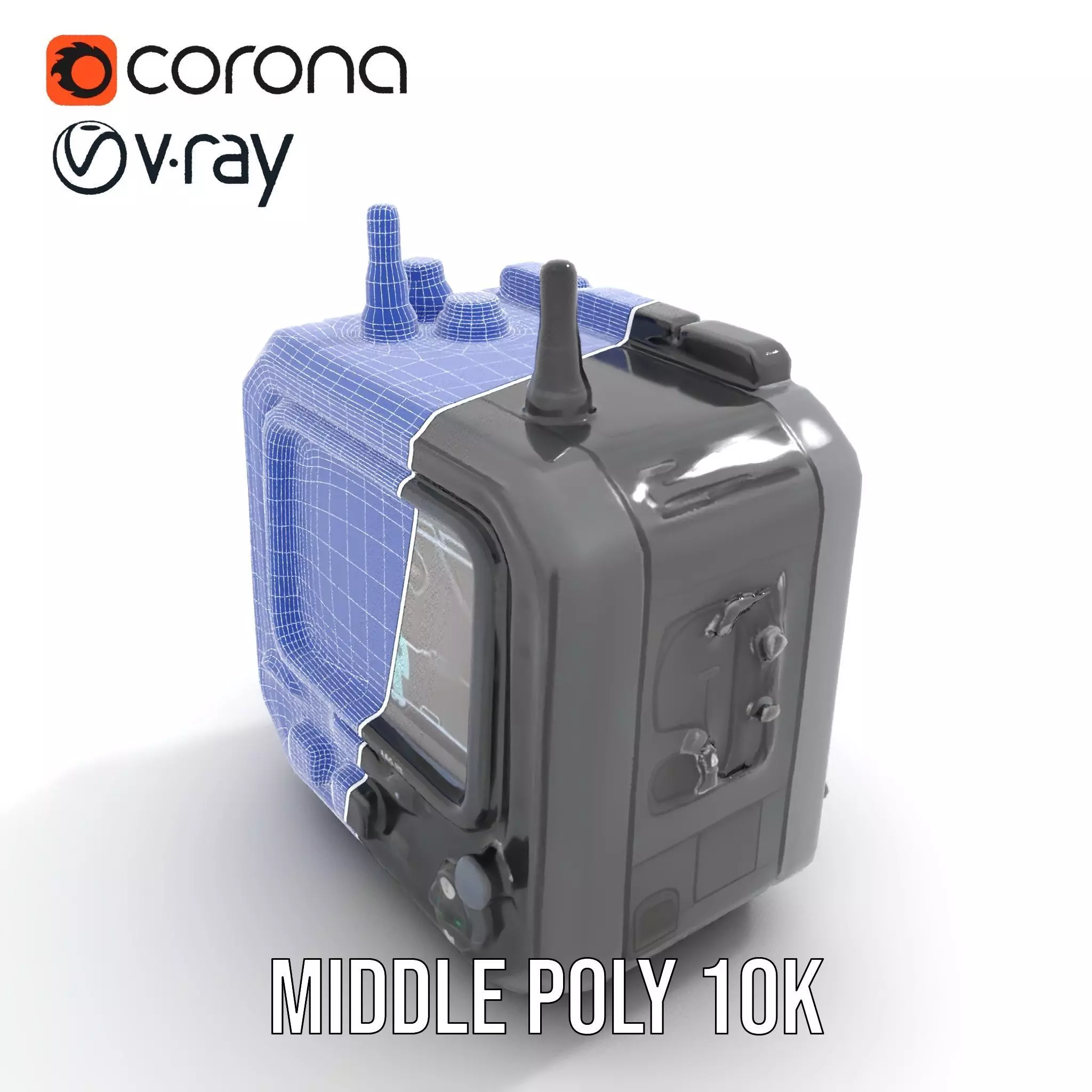 Retro Military Tactical Device Model Pack Low-poly 3D model_19