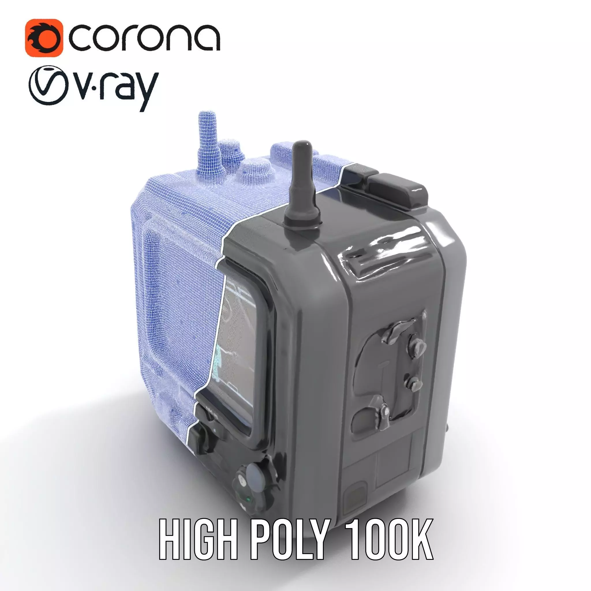 Retro Military Tactical Device Model Pack Low-poly 3D model_21