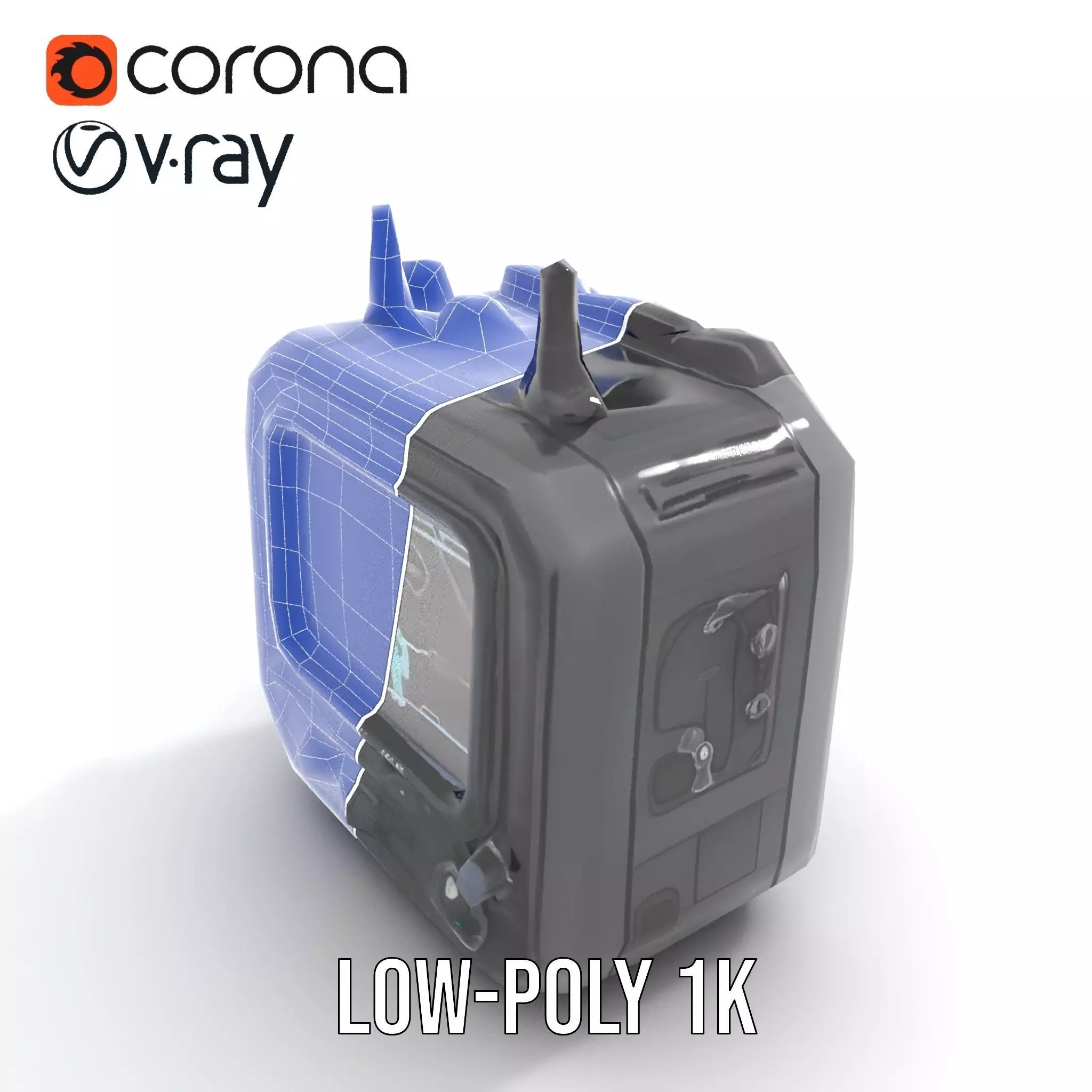 Retro Military Tactical Device Model Pack Low-poly 3D model_25