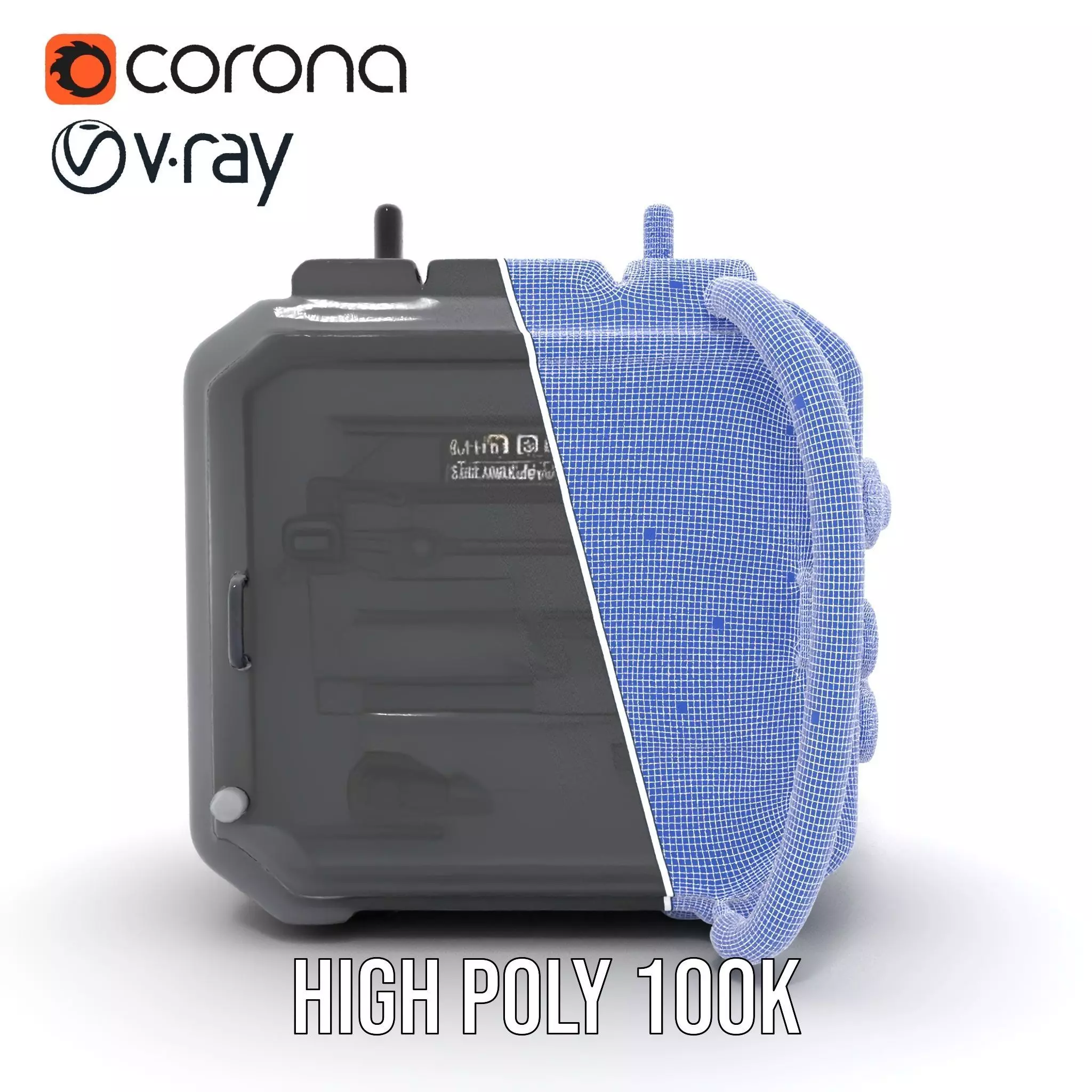 Retro Military Tactical Device Model Pack Low-poly 3D model_35