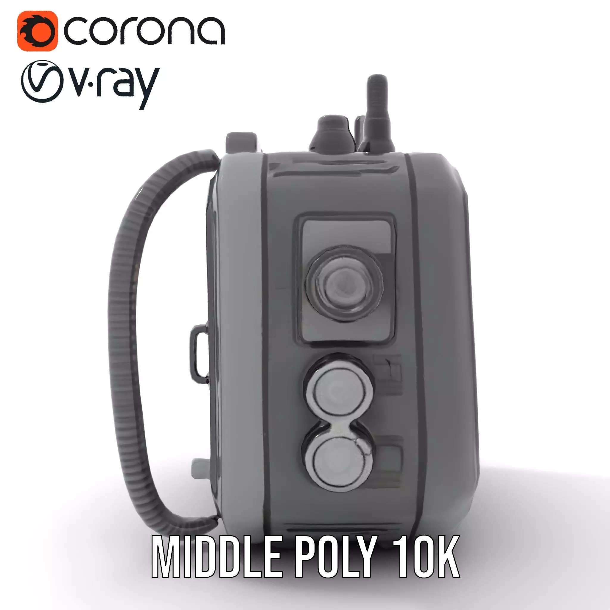 Retro Military Tactical Device Model Pack Low-poly 3D model_22