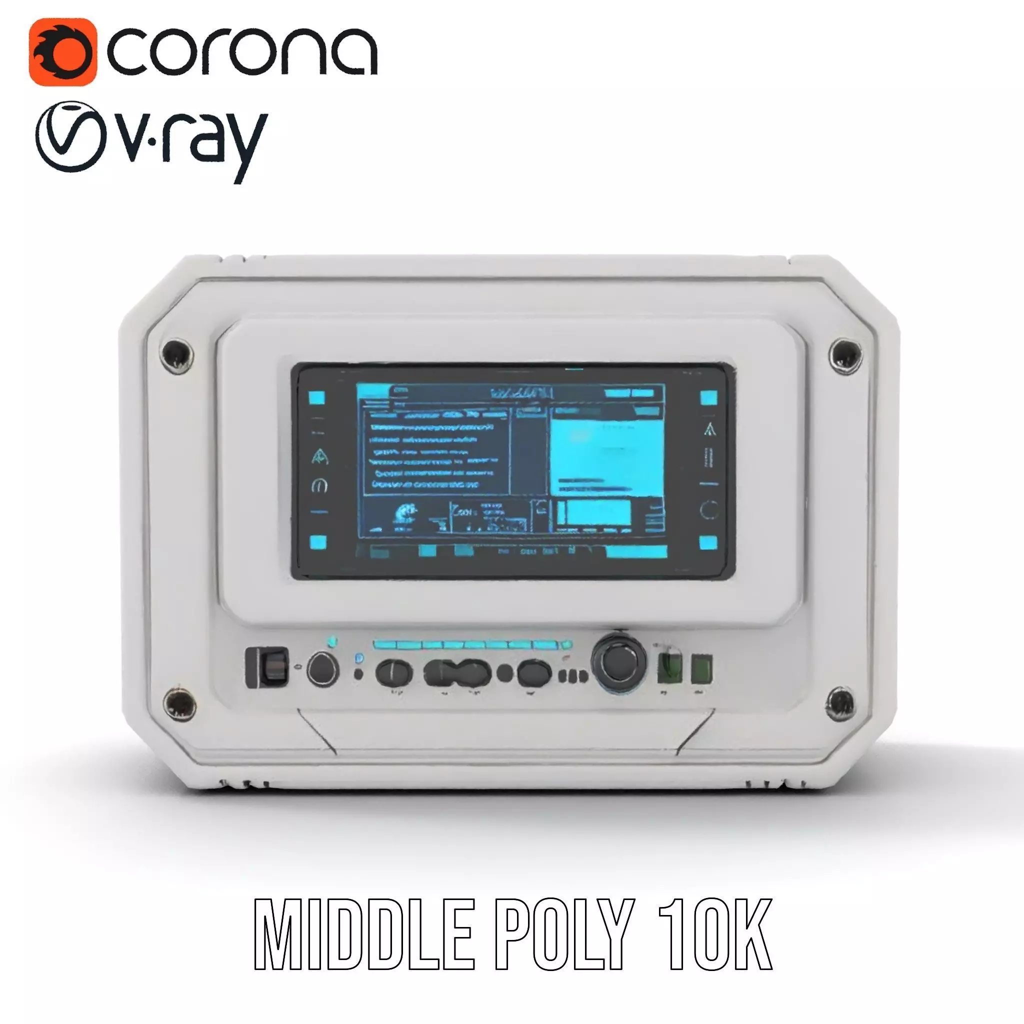 Futuristic Control Panel Model Pack for Game and Animation Low-poly 3D model_13