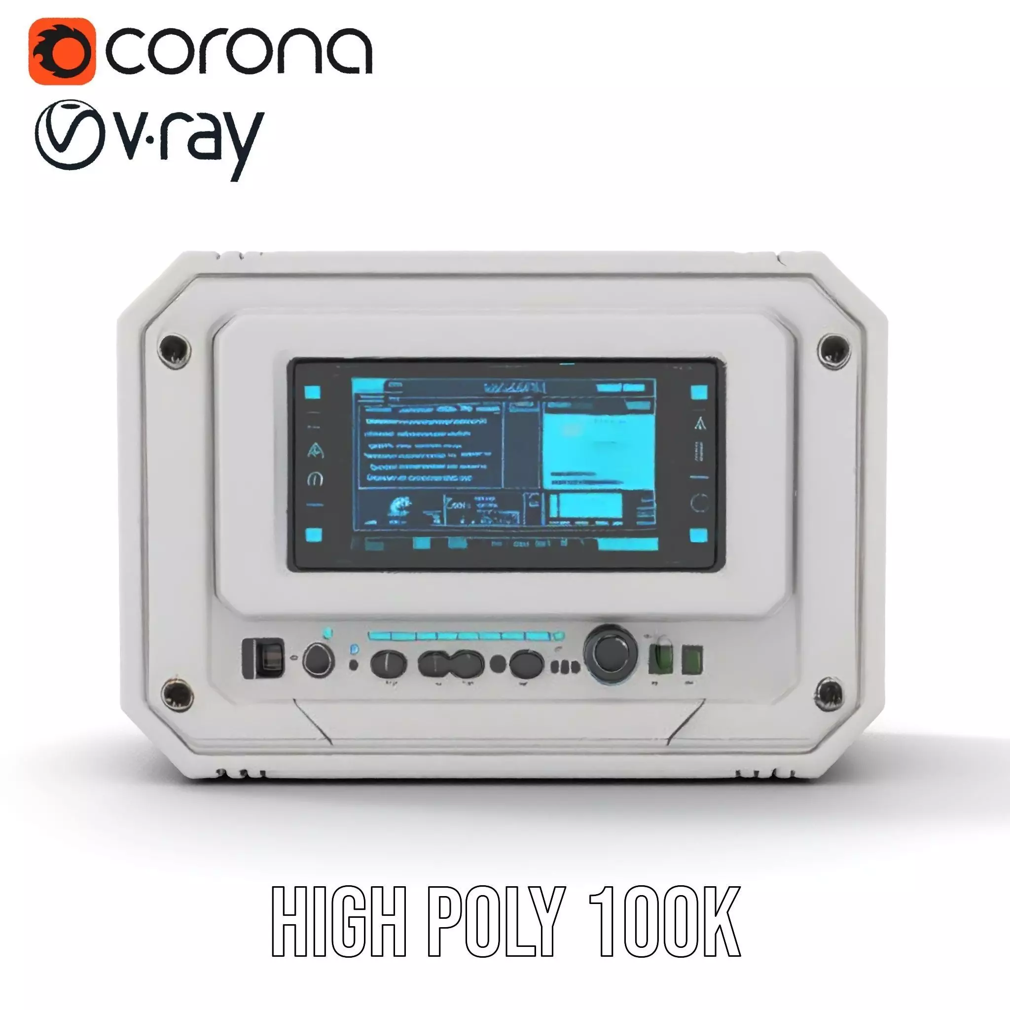 Futuristic Control Panel Model Pack for Game and Animation Low-poly 3D model_18