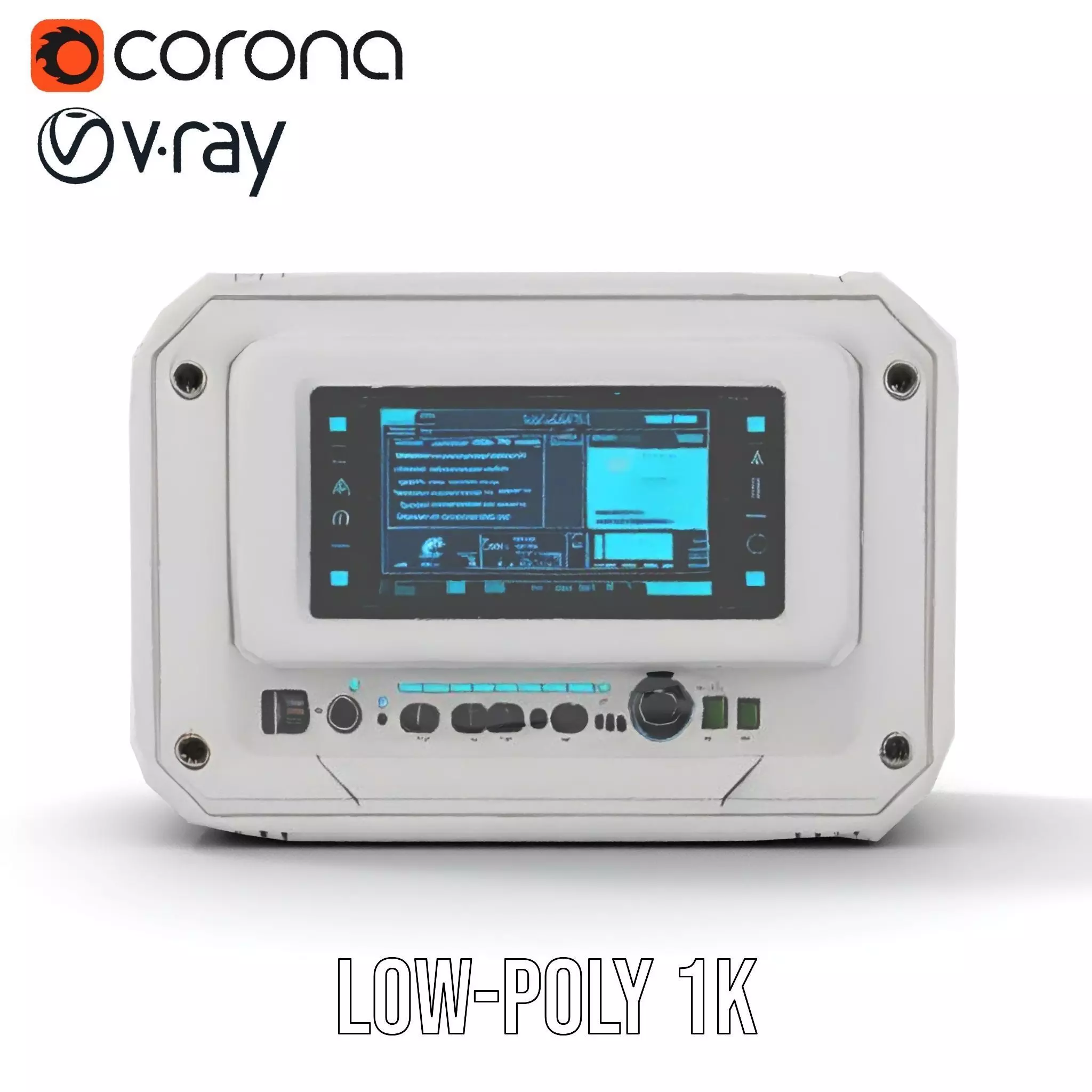 Futuristic Control Panel Model Pack for Game and Animation Low-poly 3D model_9