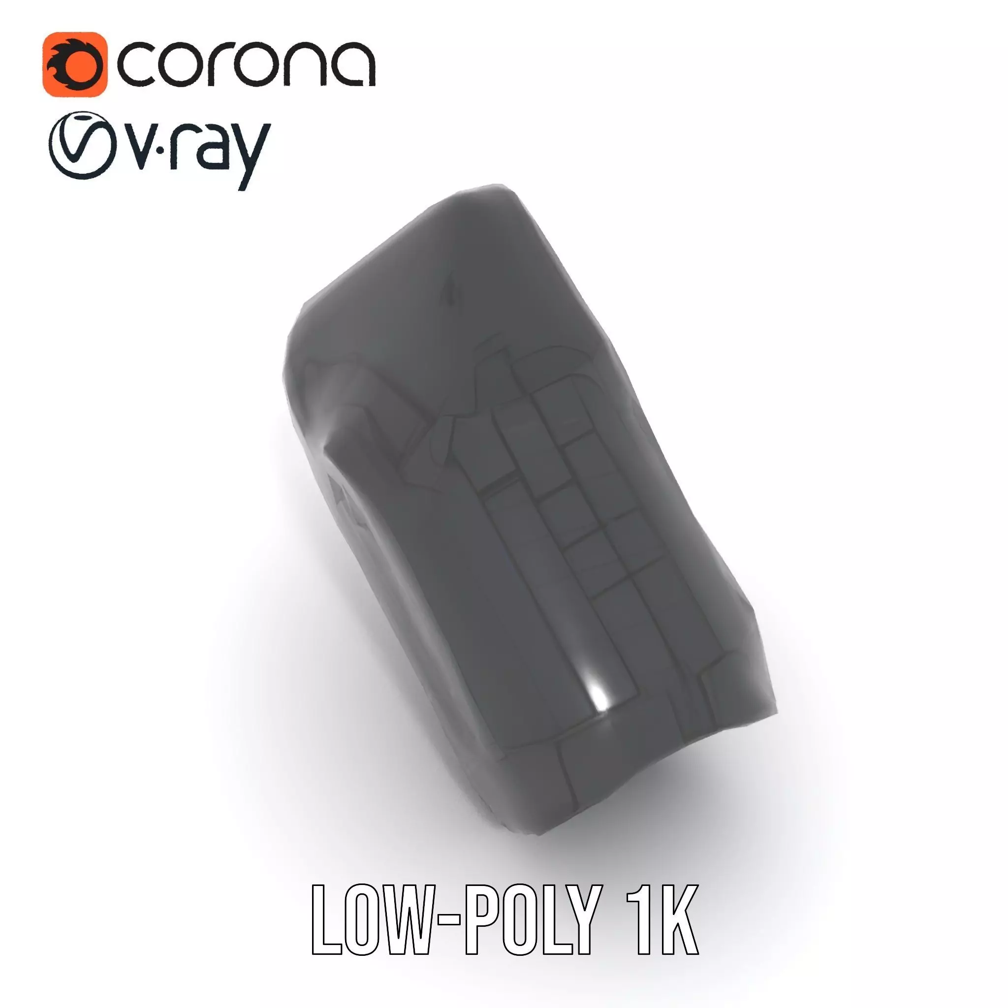 Compact Laser Rangefinder Model Pack with Digital Display Low-poly 3D model_10