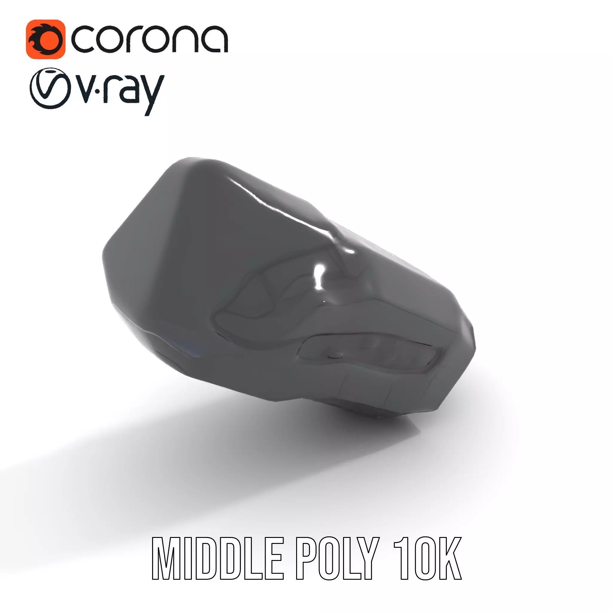 Compact Laser Rangefinder Model Pack with Digital Display Low-poly 3D model_12