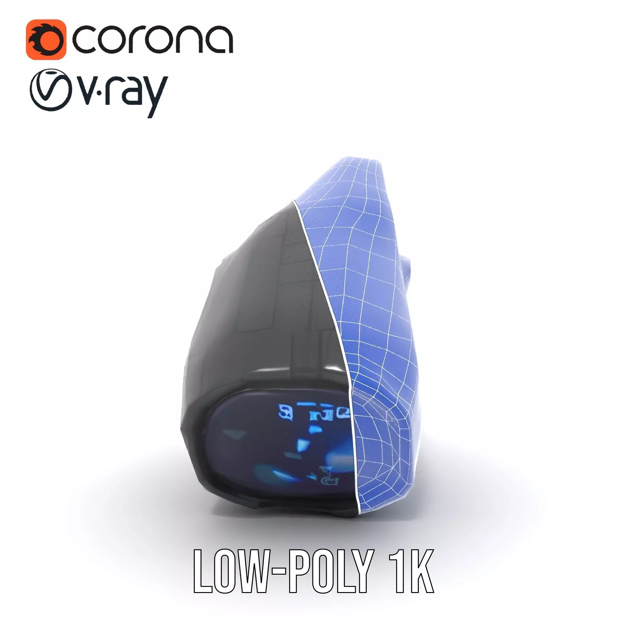 Compact Laser Rangefinder Model Pack with Digital Display Low-poly 3D model_29