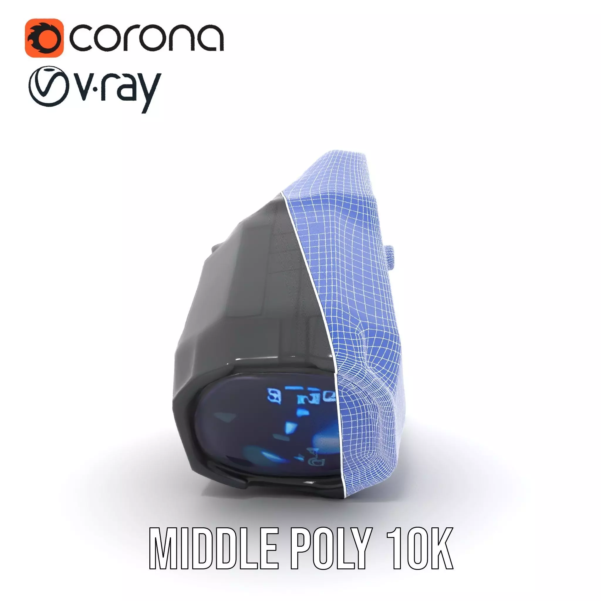 Compact Laser Rangefinder Model Pack with Digital Display Low-poly 3D model_31