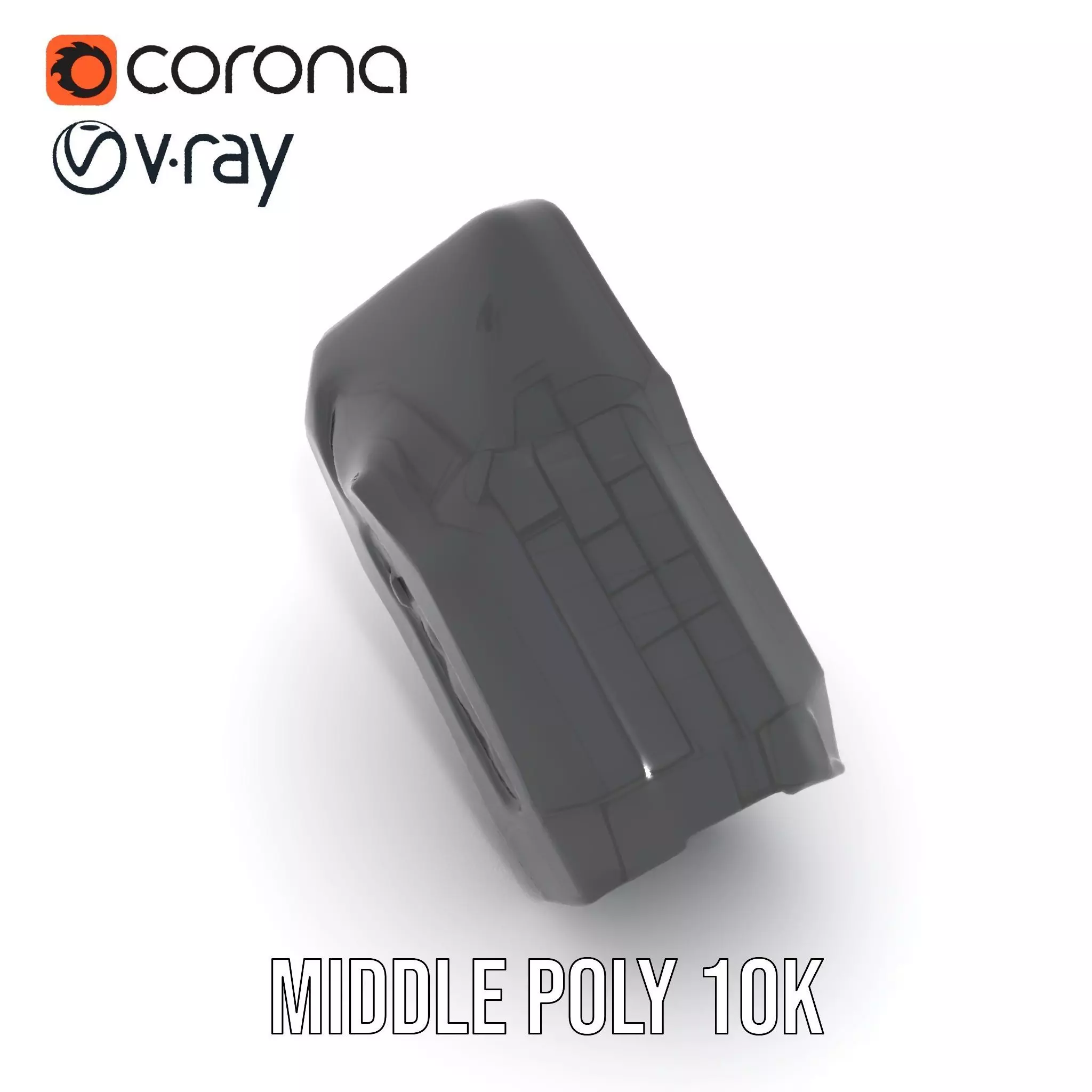 Compact Laser Rangefinder Model Pack with Digital Display Low-poly 3D model_6