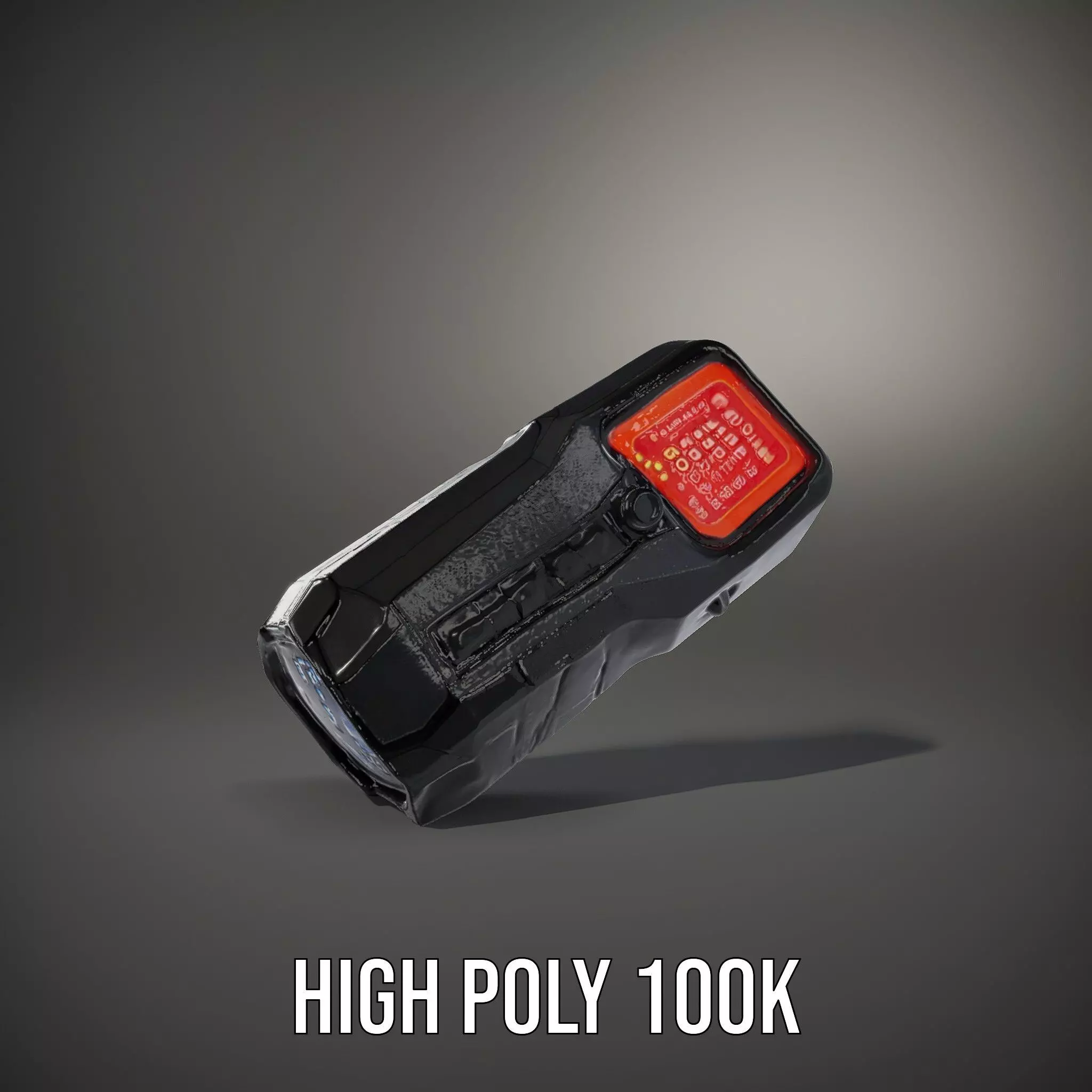 Compact Laser Rangefinder Model Pack with Digital Display Low-poly 3D model_11