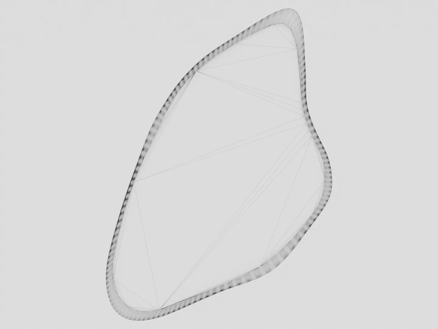 Organic Bronze Zen Mirror 3D model_4