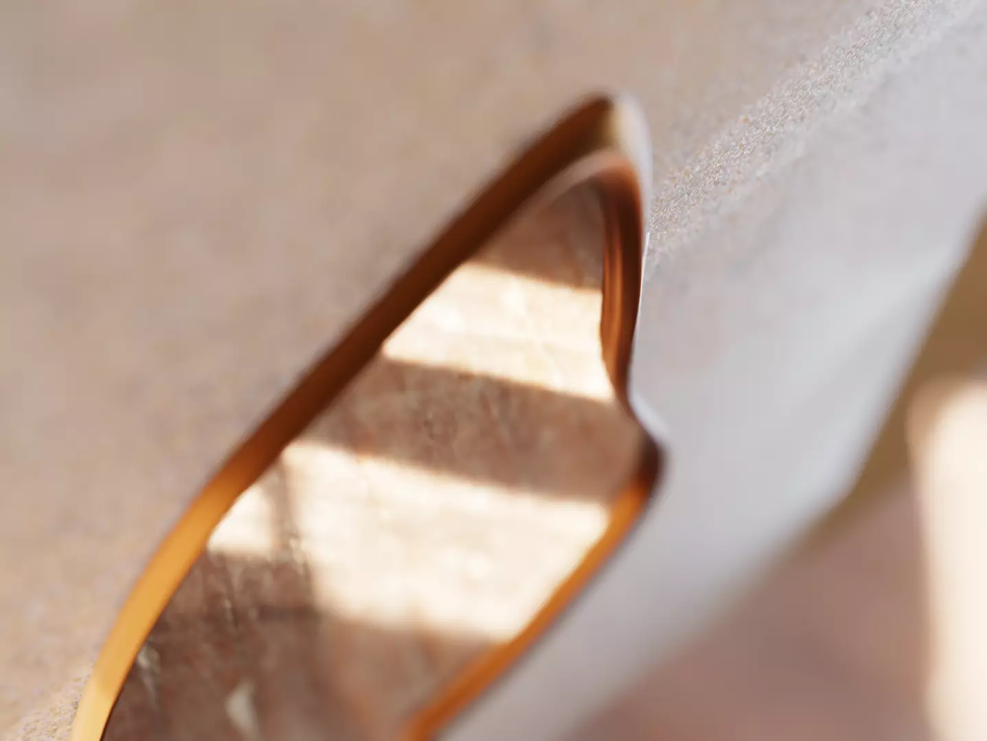 Organic Bronze Zen Mirror 3D model_2