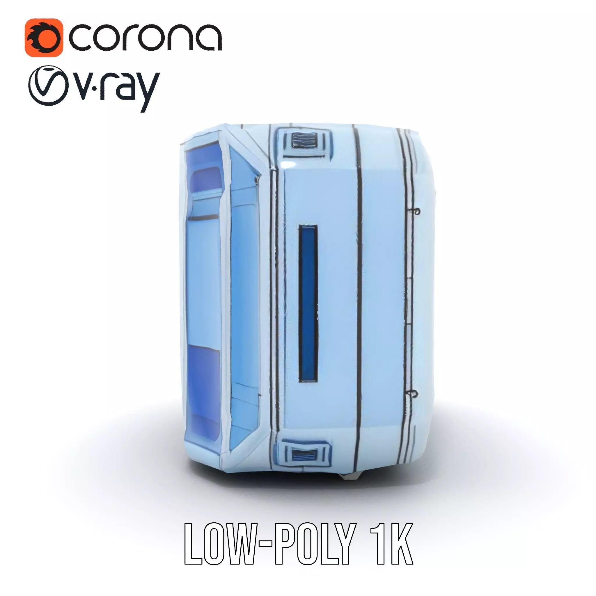 Futuristic Control Panel Model Pack with Interactive UI Display Low-poly 3D model_23