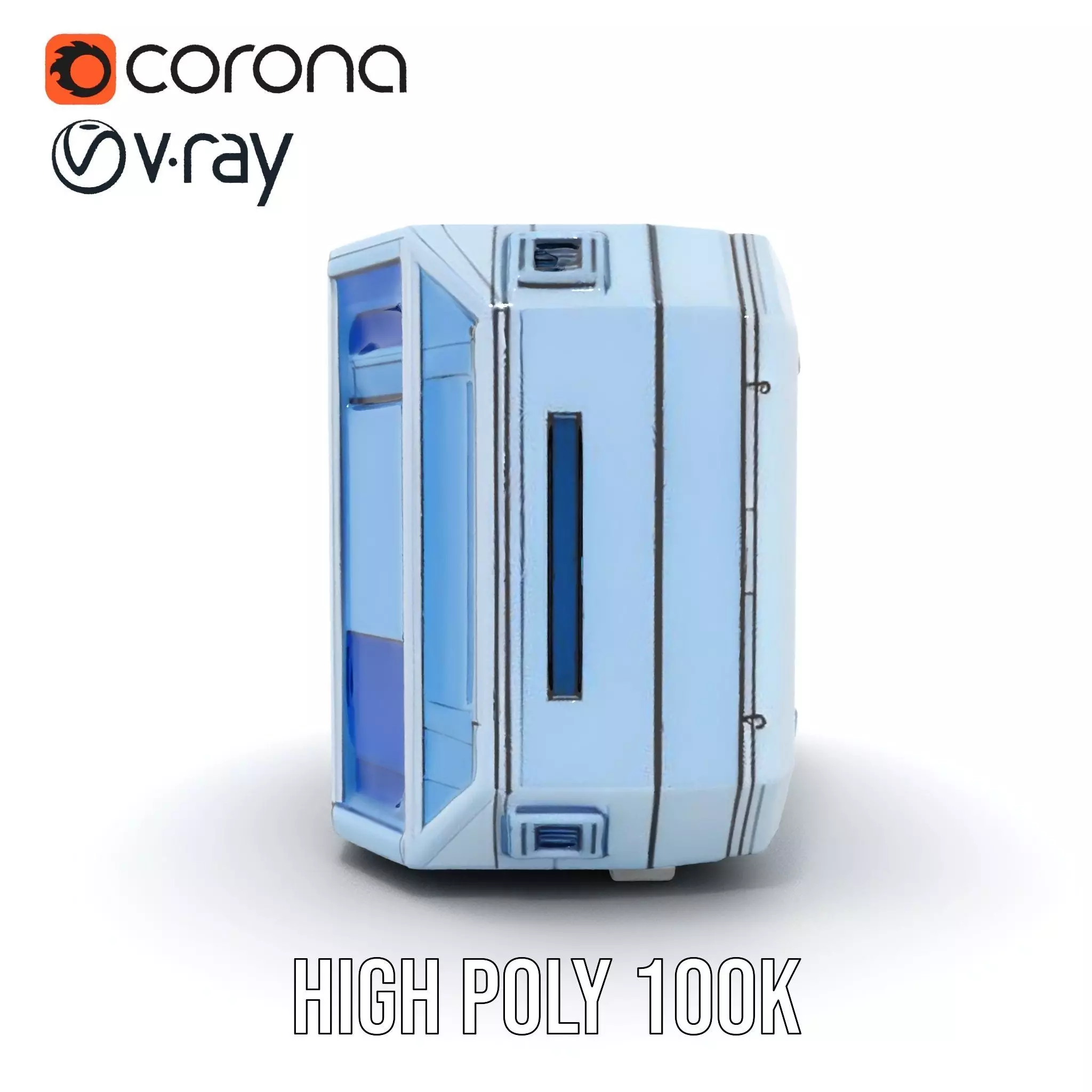 Futuristic Control Panel Model Pack with Interactive UI Display Low-poly 3D model_15