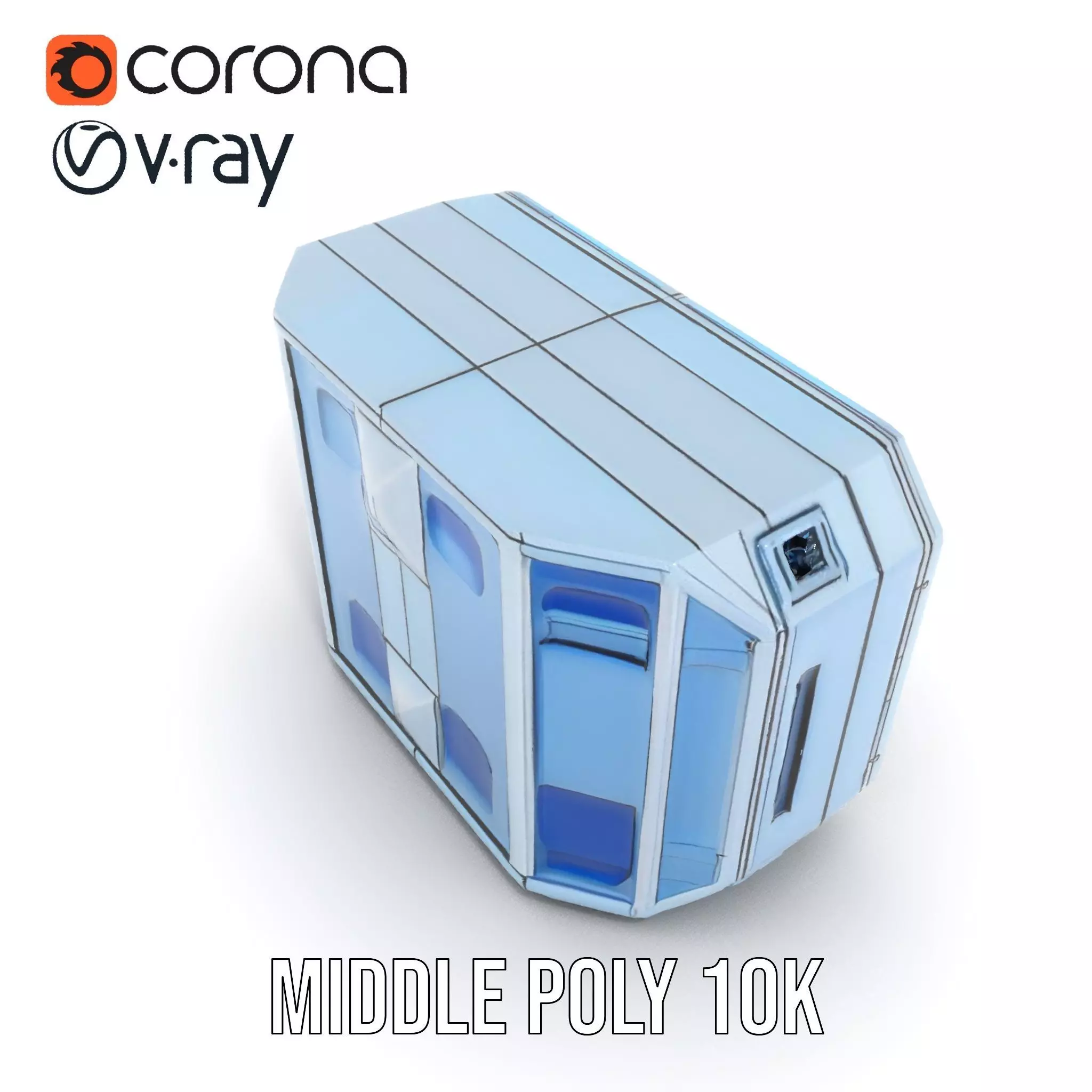 Futuristic Control Panel Model Pack with Interactive UI Display Low-poly 3D model_13