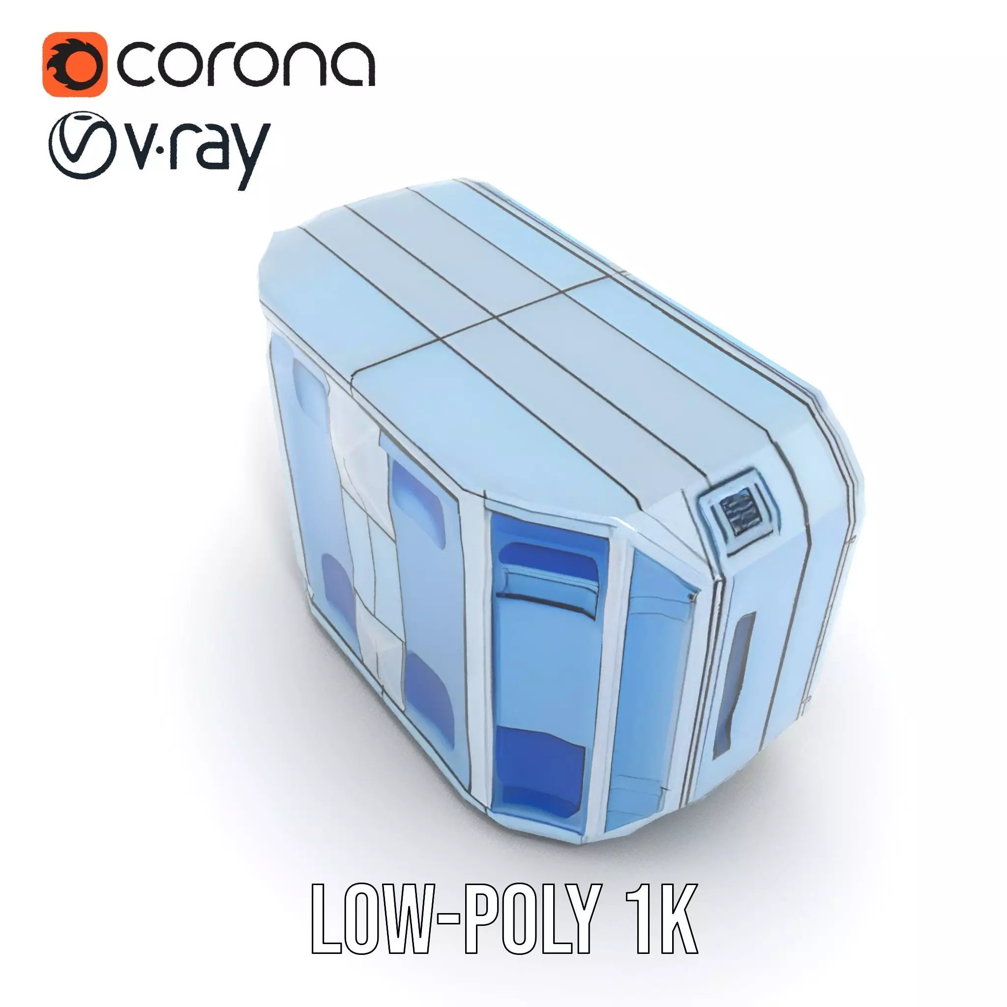 Futuristic Control Panel Model Pack with Interactive UI Display Low-poly 3D model_8