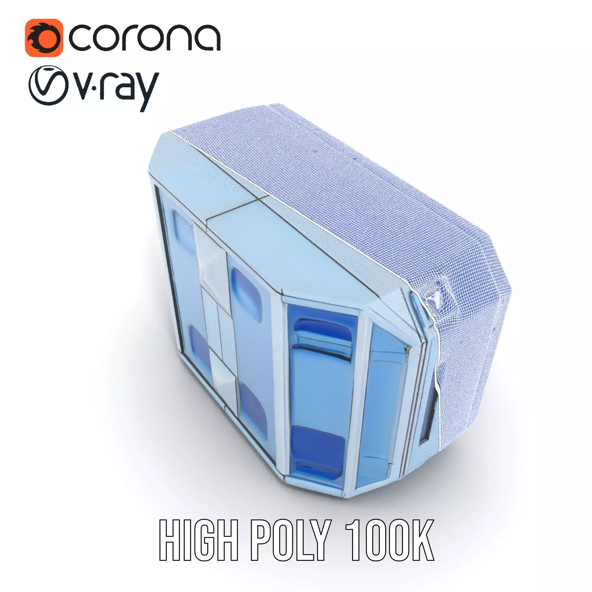 Futuristic Control Panel Model Pack with Interactive UI Display Low-poly 3D model_33