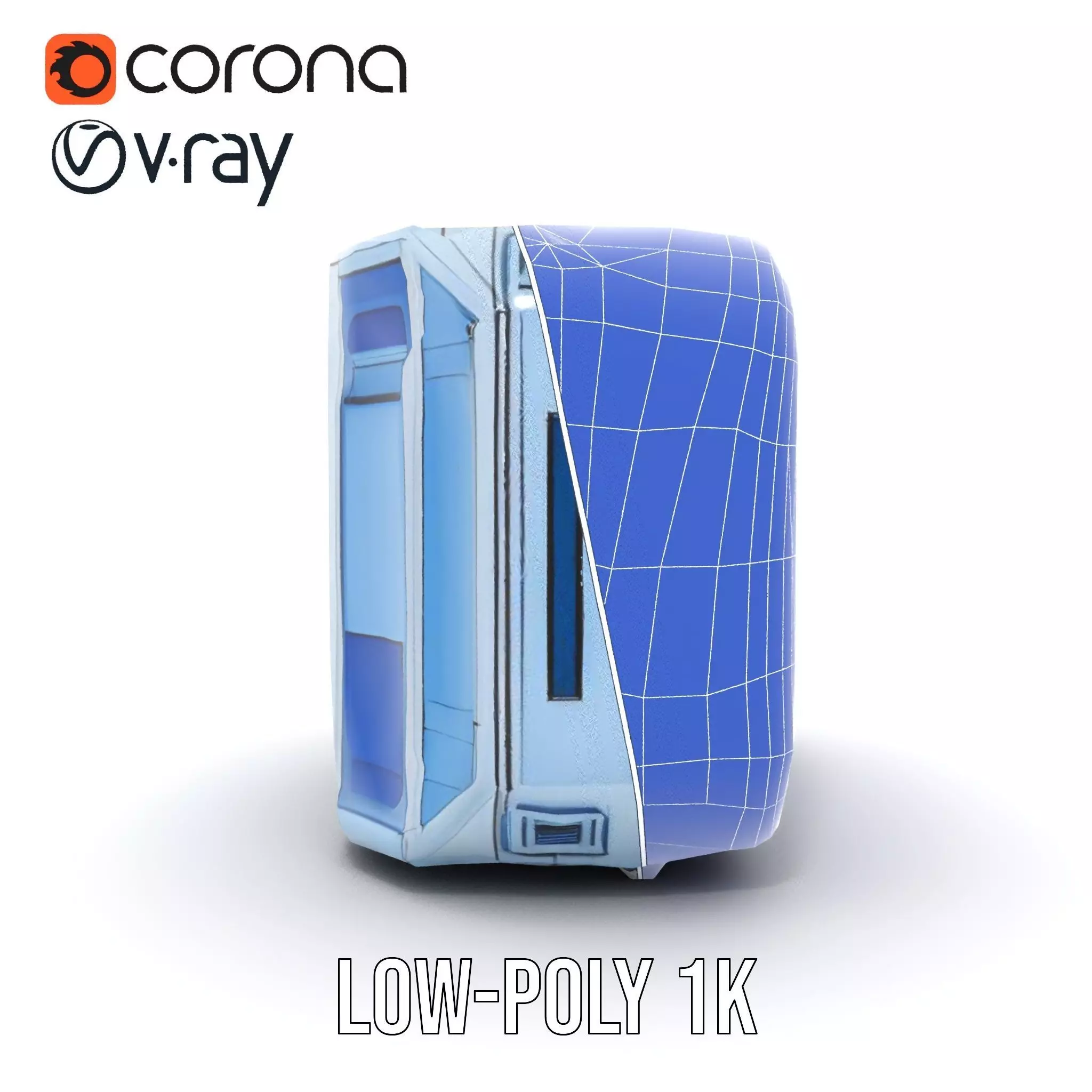 Futuristic Control Panel Model Pack with Interactive UI Display Low-poly 3D model_28