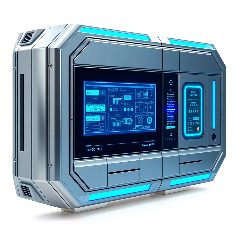 Futuristic Control Panel Model Pack with Interactive UI Display Low-poly 3D model_2