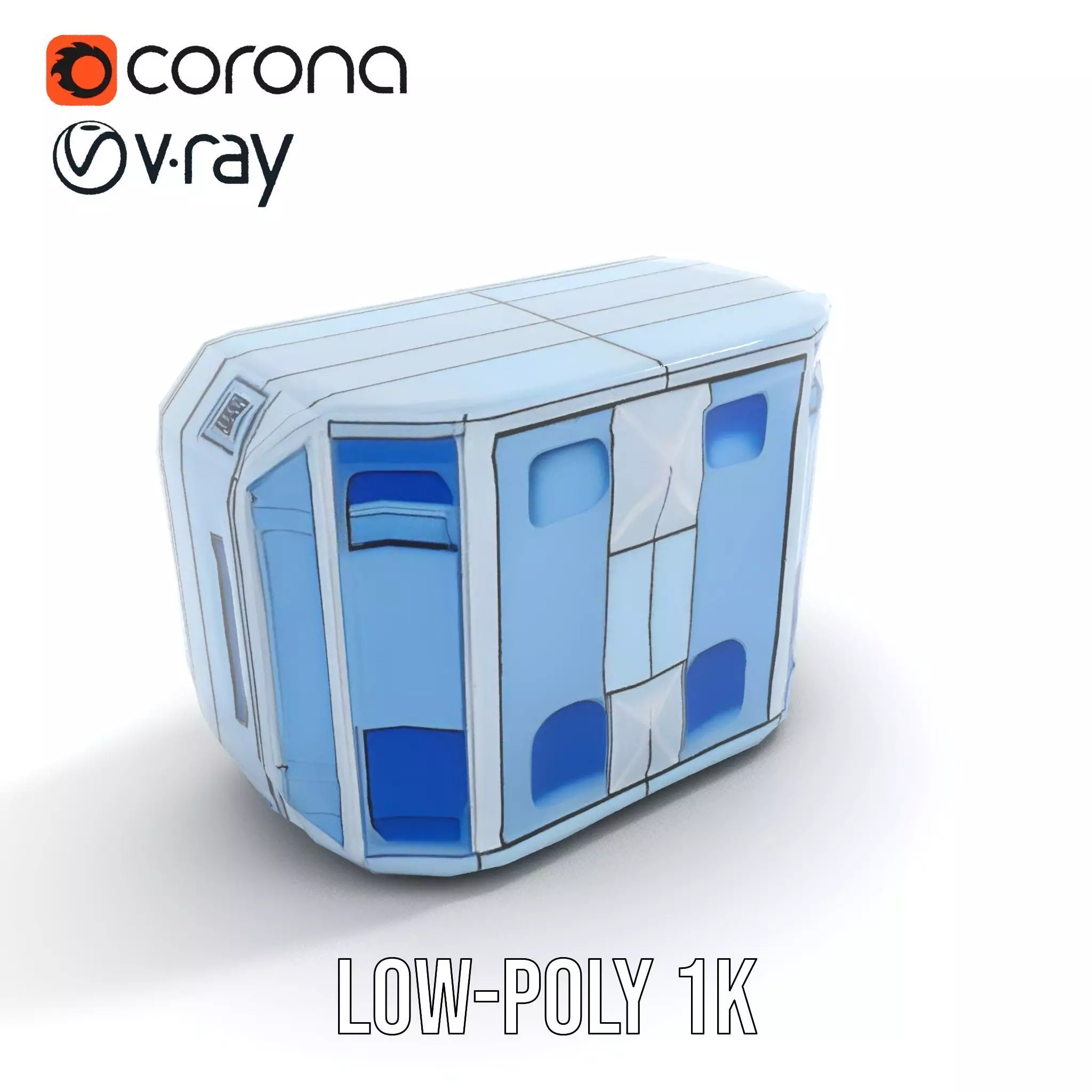 Futuristic Control Panel Model Pack with Interactive UI Display Low-poly 3D model_11