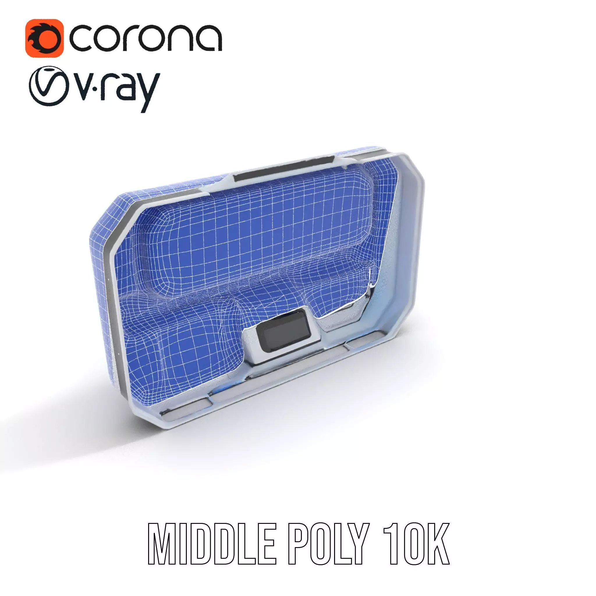 Futuristic Control Panel Model Pack Low-poly 3D model_7